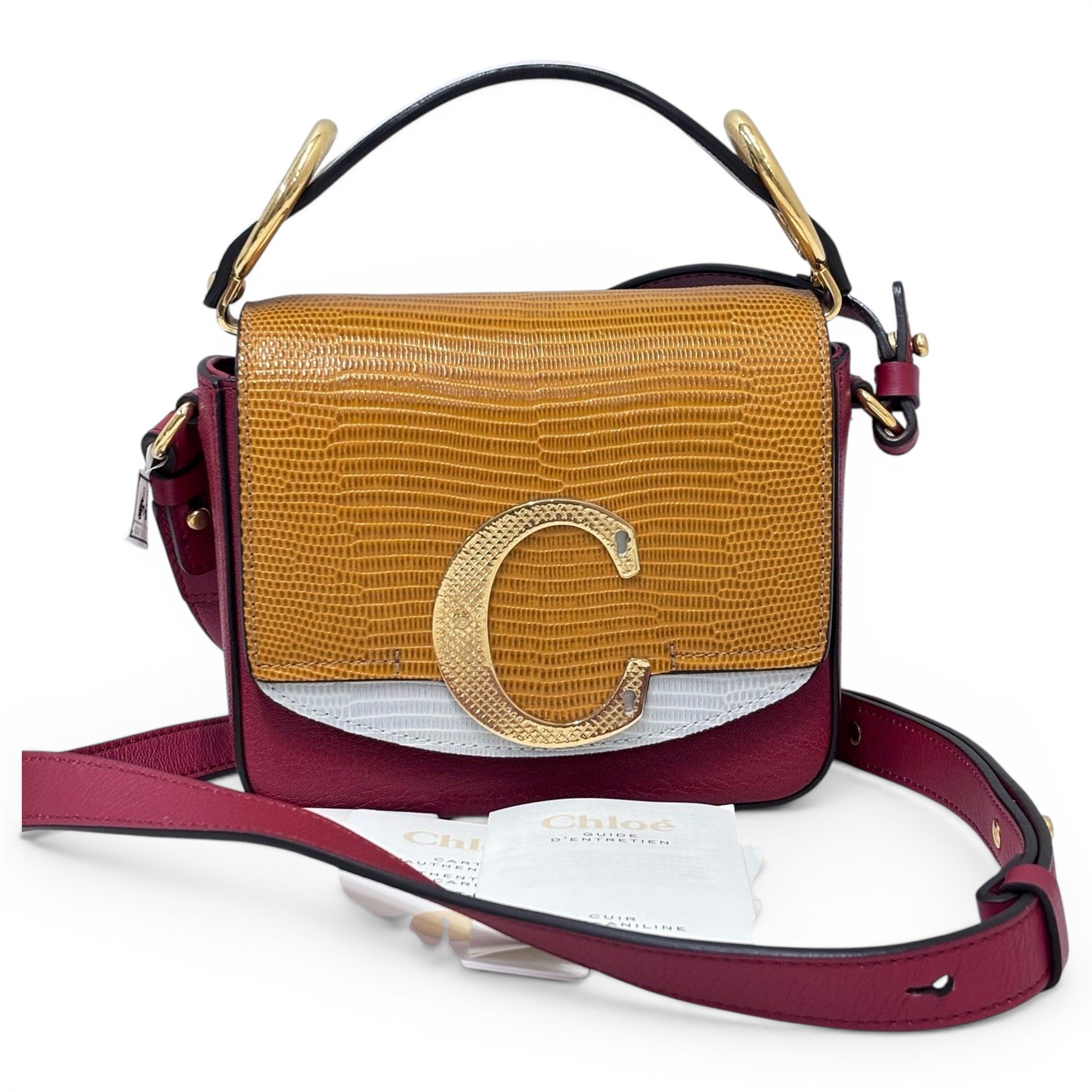 C leather crossbody bag