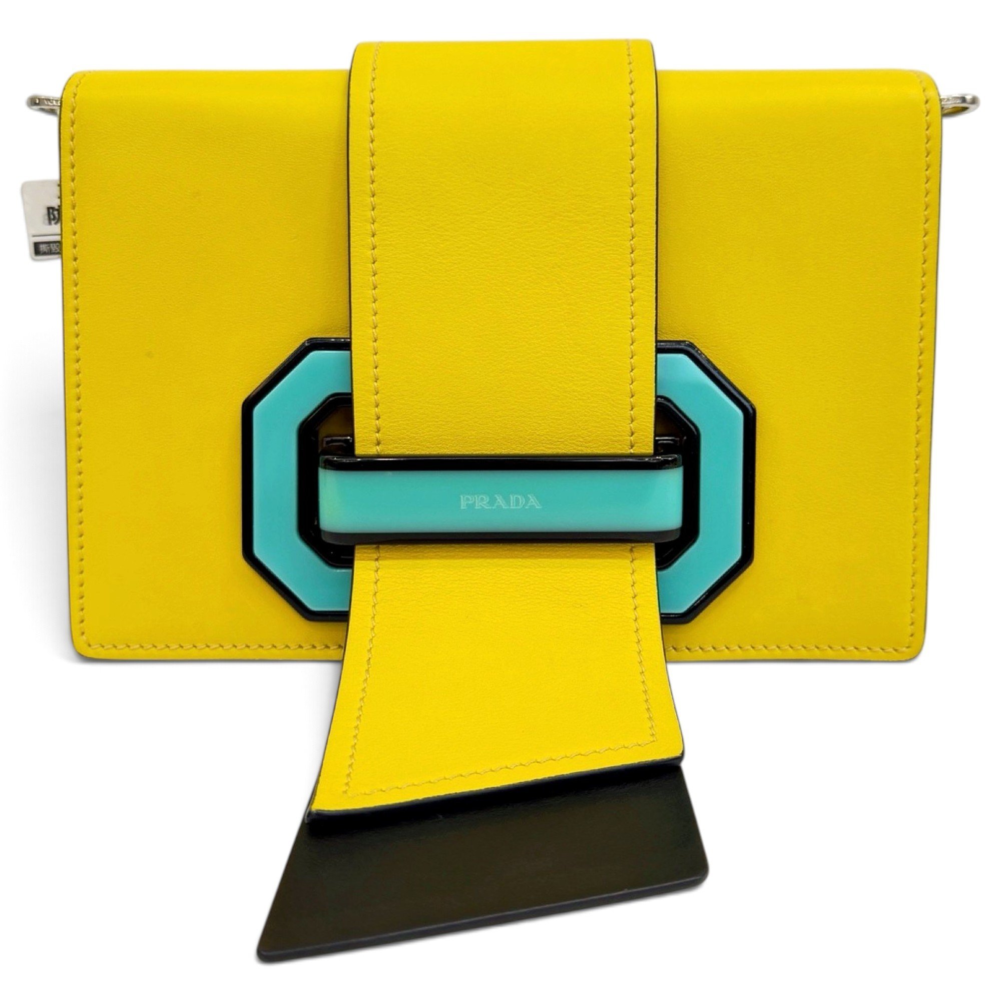 Ribbon leather handbag