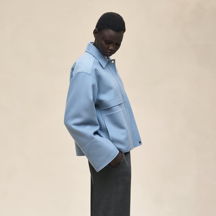 Bleu Adriatique "Chaine d'Ancre" Short Coat