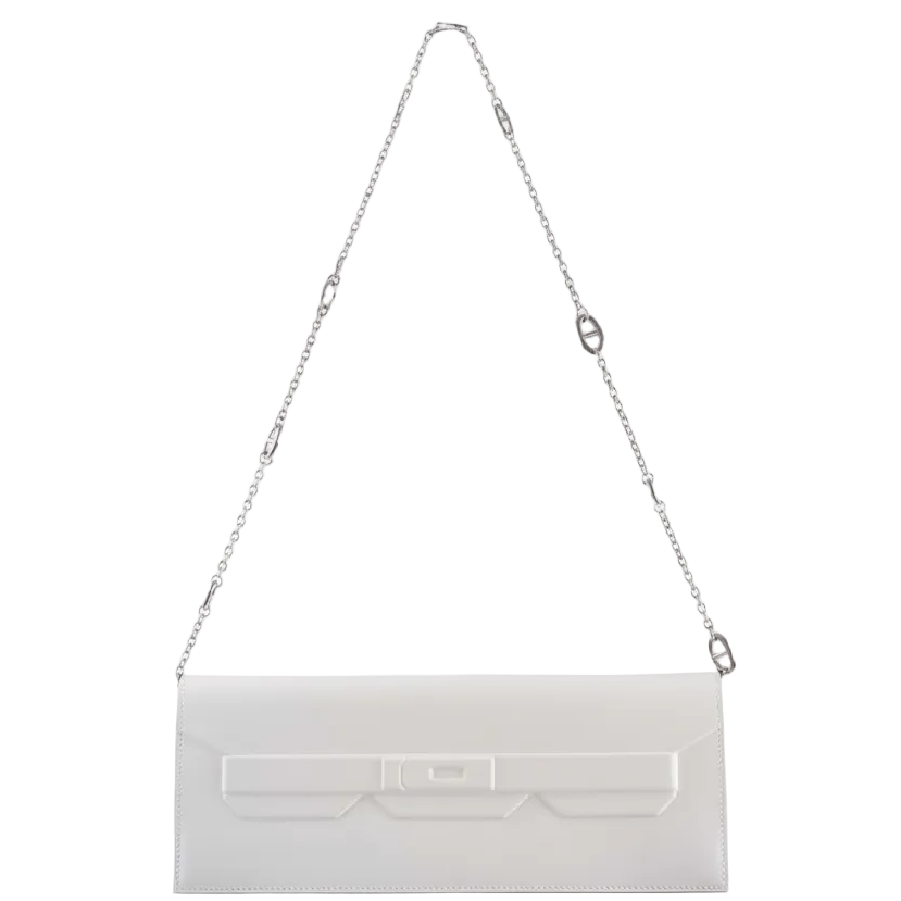 Hermes Hermès Birkin Shadow Clutch Swift Gris Pale