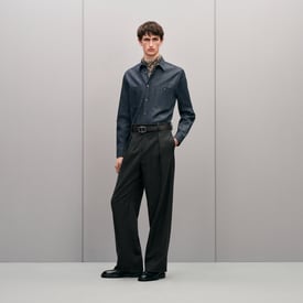 Straight cut denim shirt