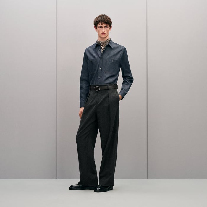 Indigo Straight Cut Denim Shirt