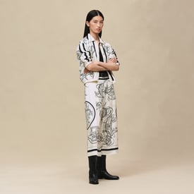Pantalon pyjama court imprimé « Ex-Libris à Main Levée »
