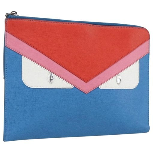 Leather clutch bag