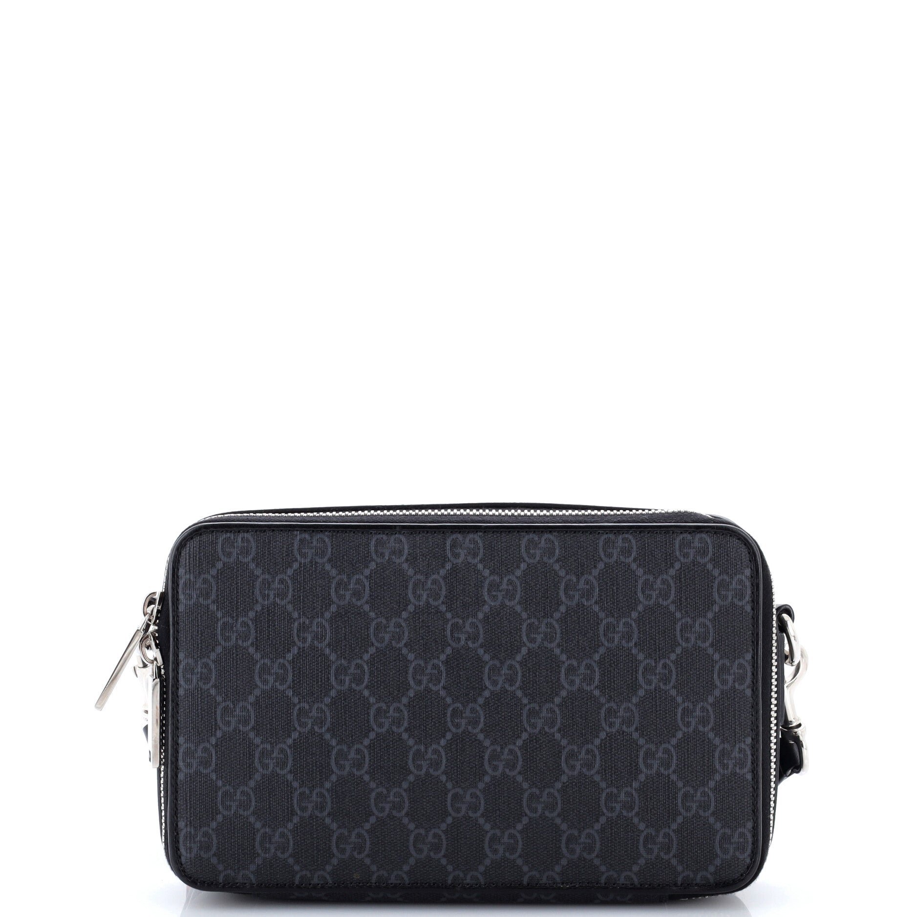 Web Strap Zip Around Camera Crossbody Bag GG Coated Canvas