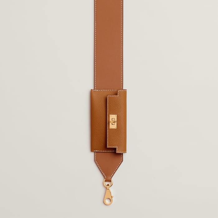 Gold Kelly Pocket Bag Strap 50 MM