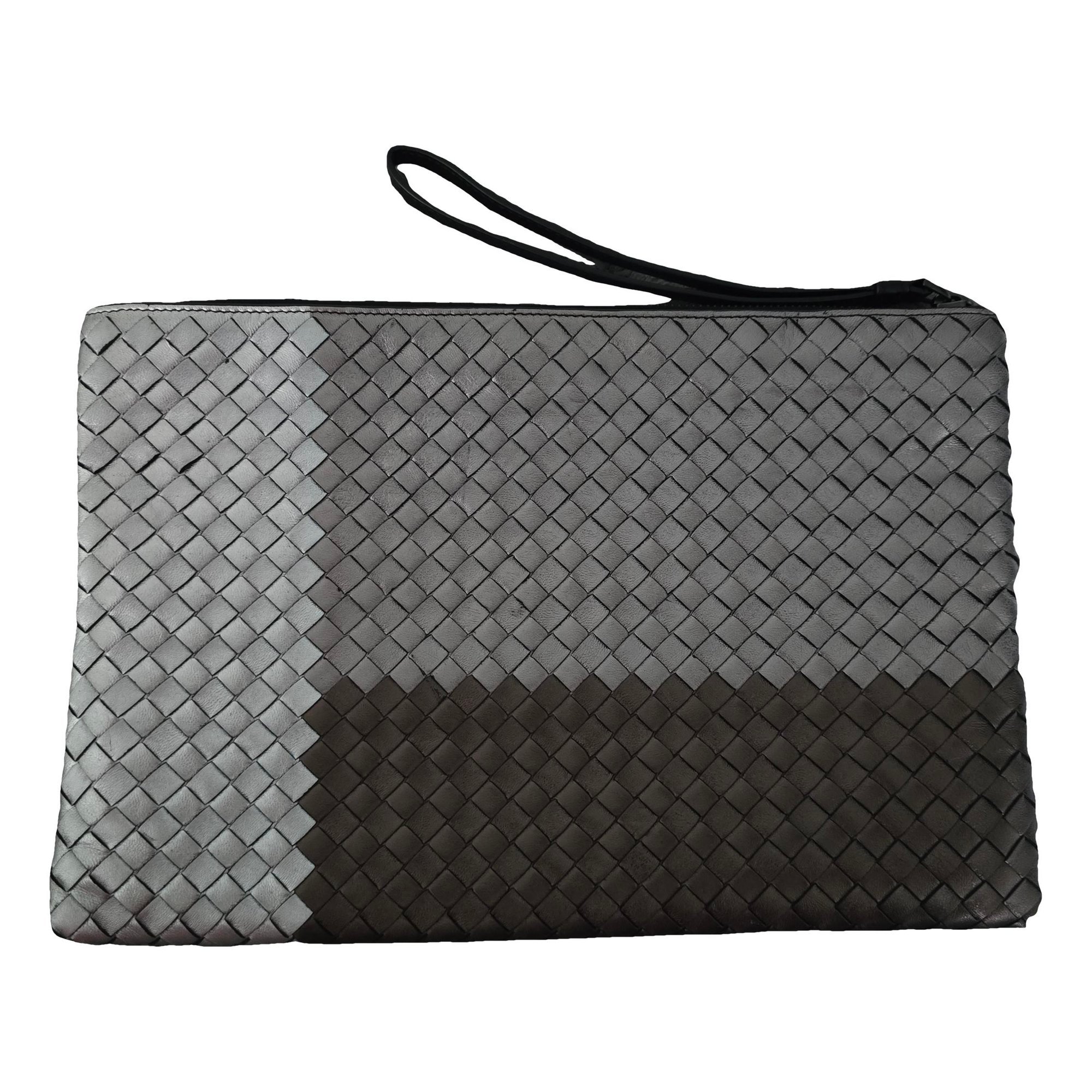 Leather clutch bag
