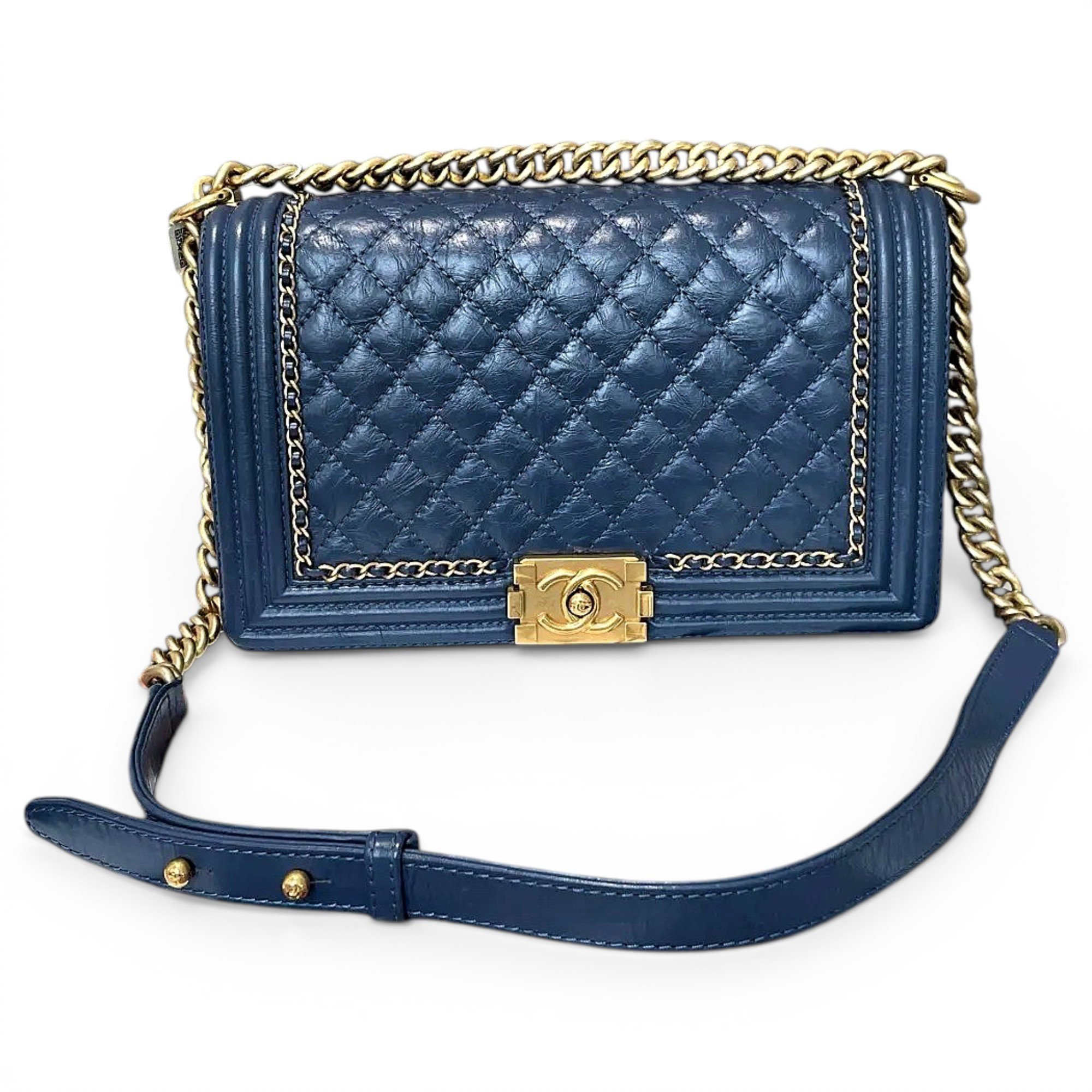 Boy leather crossbody bag