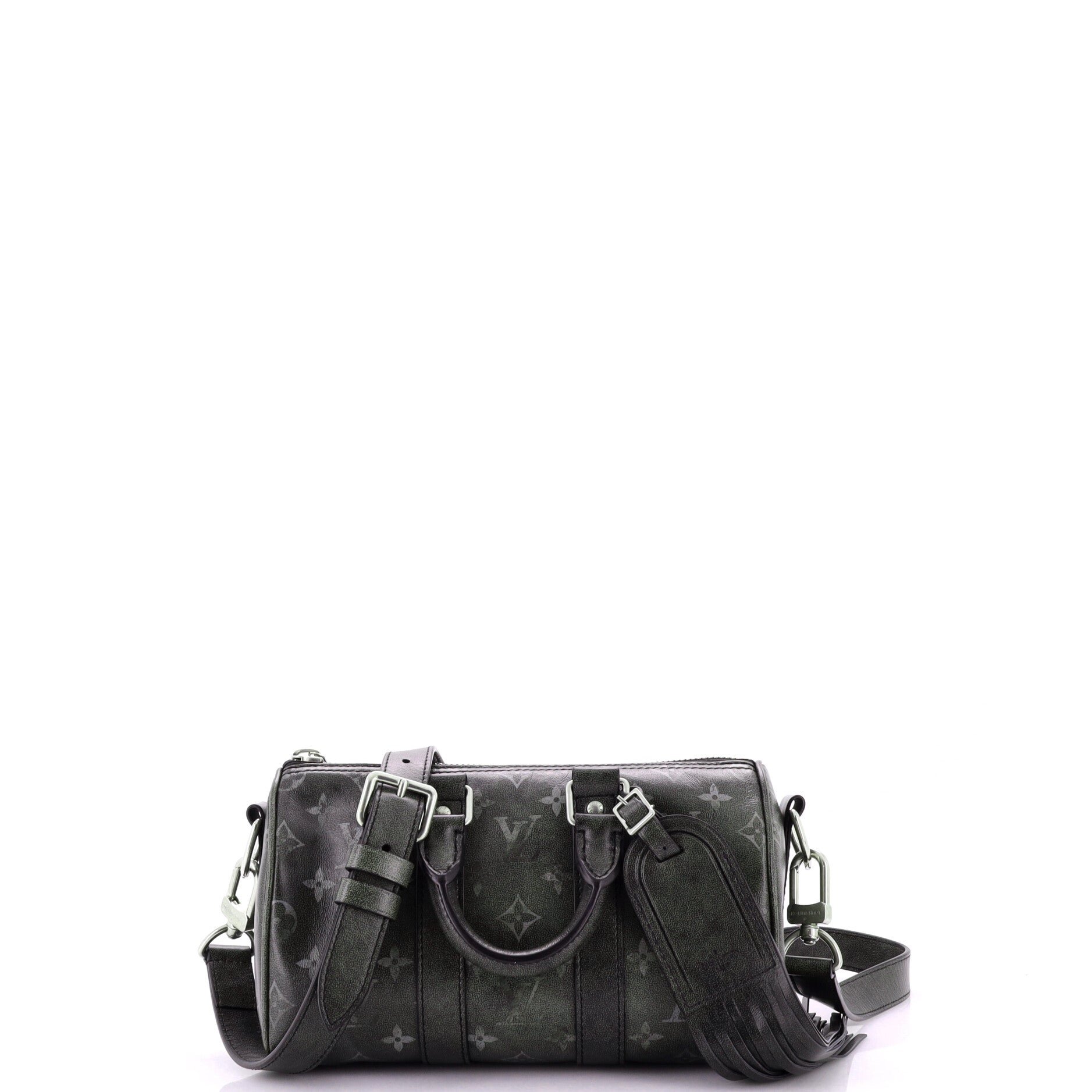 Keepall Bandouliere Bag Brushed Monogram Leather 25