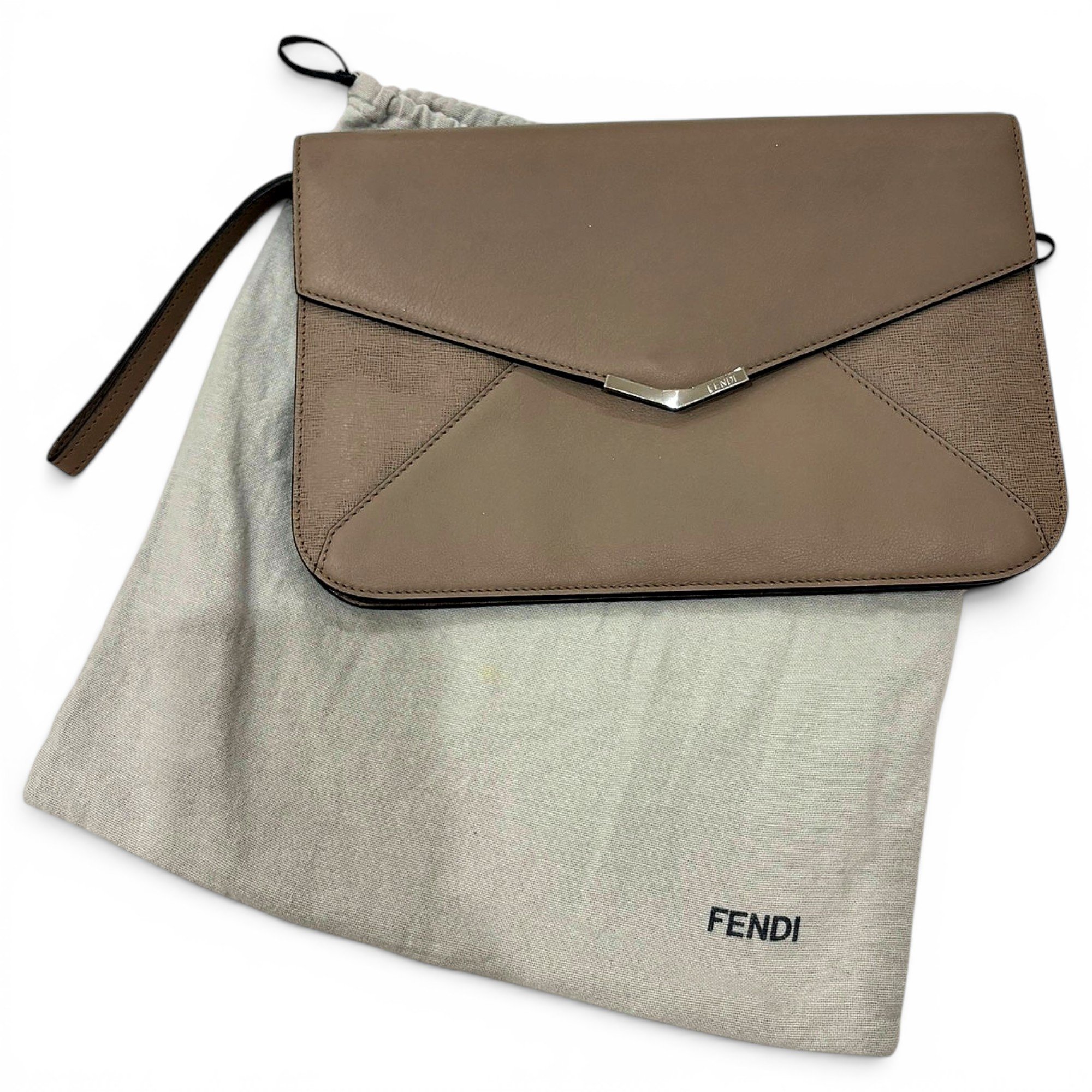 Leather clutch bag
