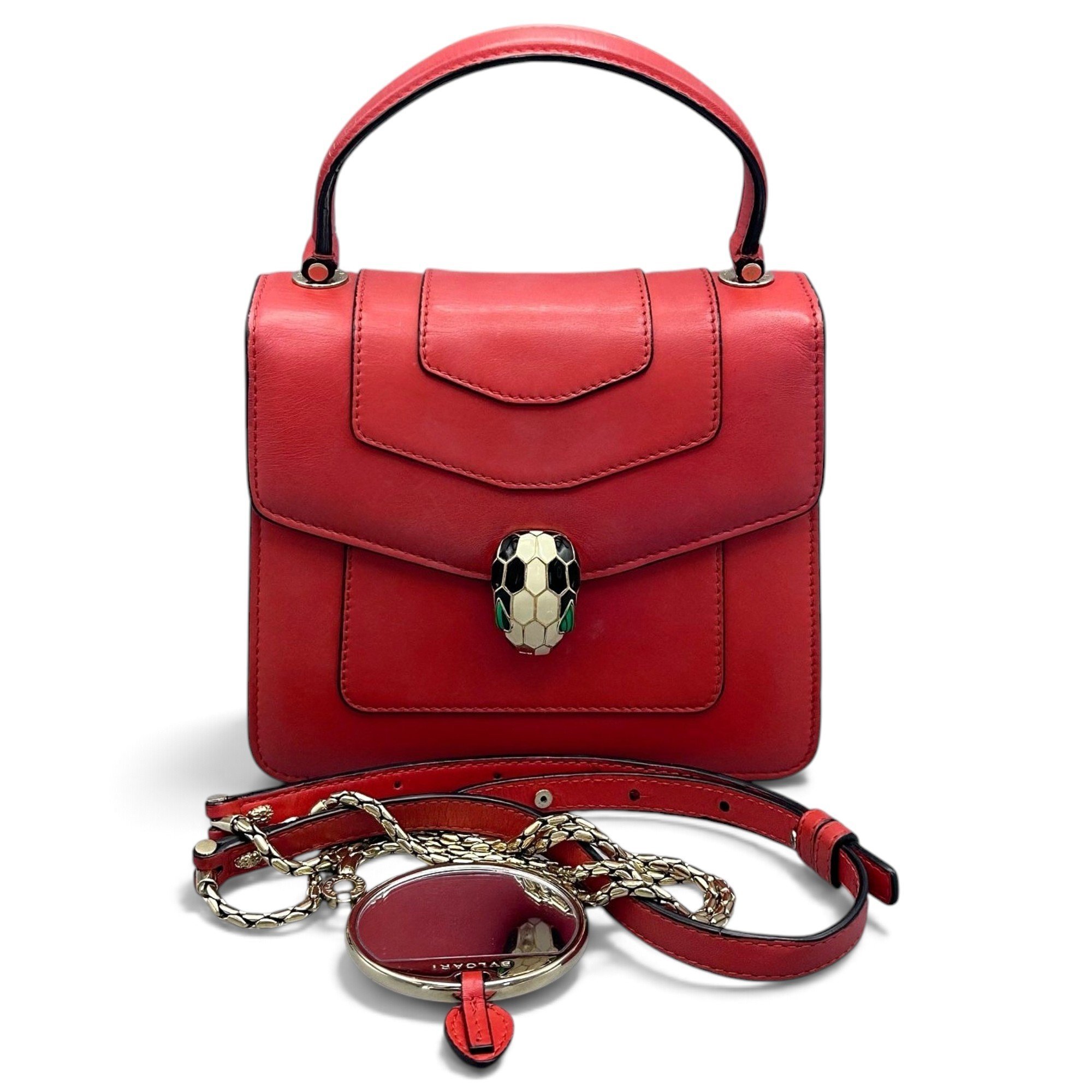 Serpenti leather handbag