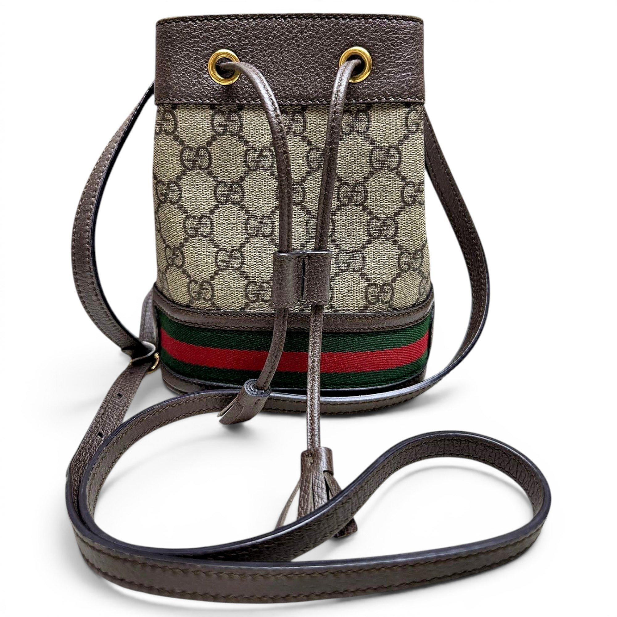 Ophidia Bucket leather crossbody bag