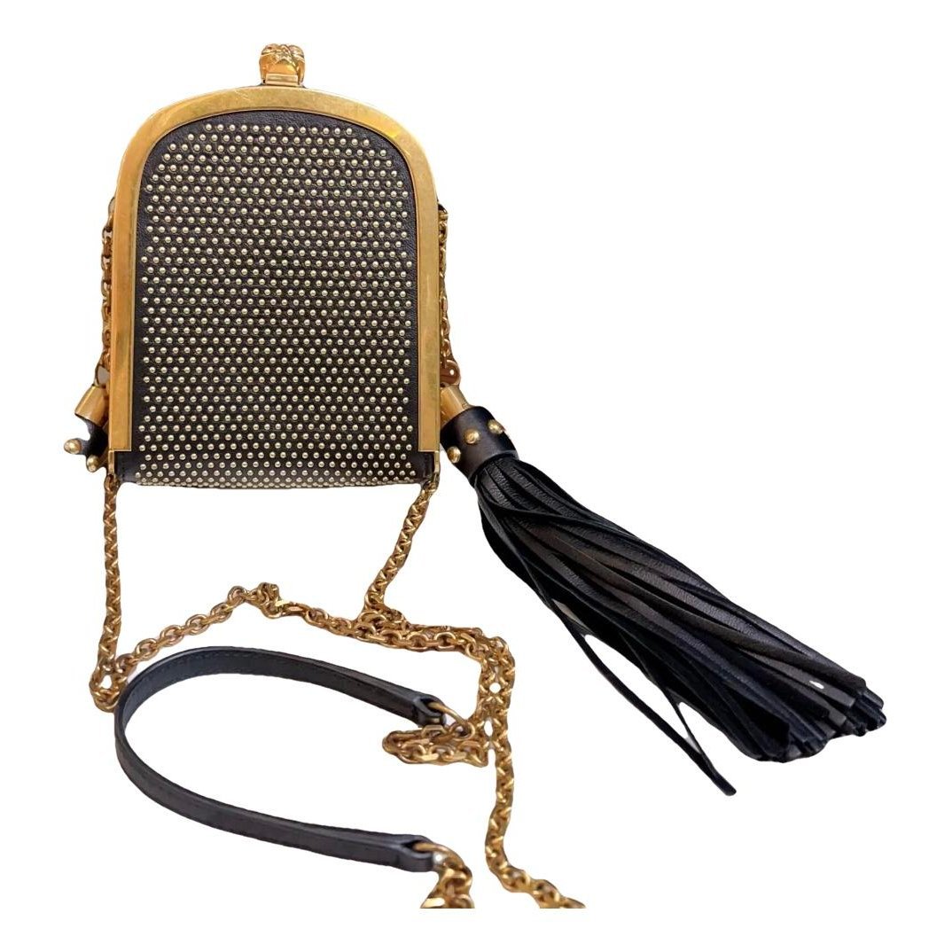 Skull leather mini bag
