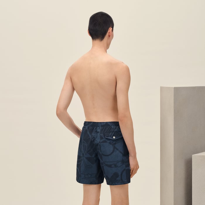 Indigo "Eperon d'Or Tattoo" Swim Trunks