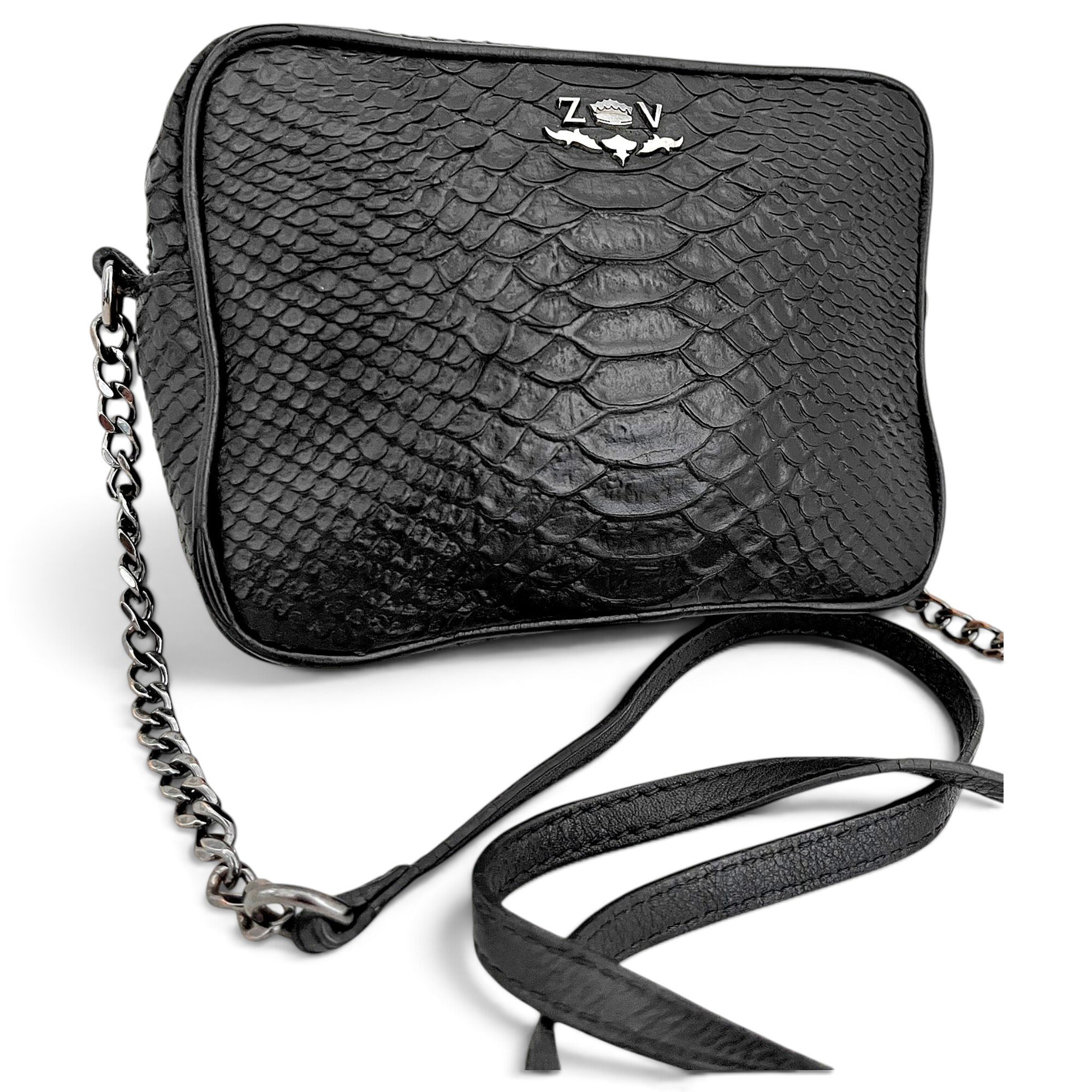 Rock leather crossbody bag