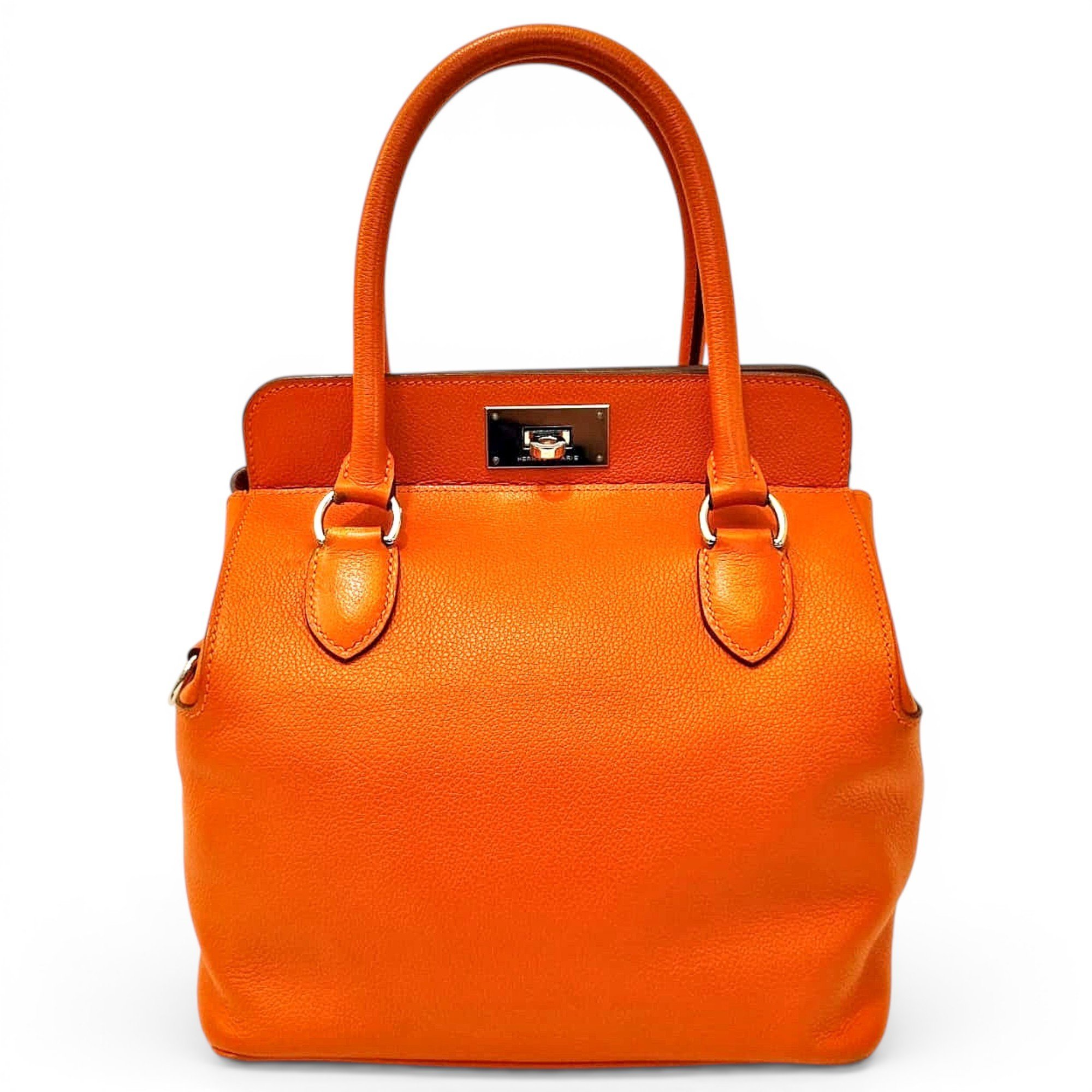 Toolbox leather handbag