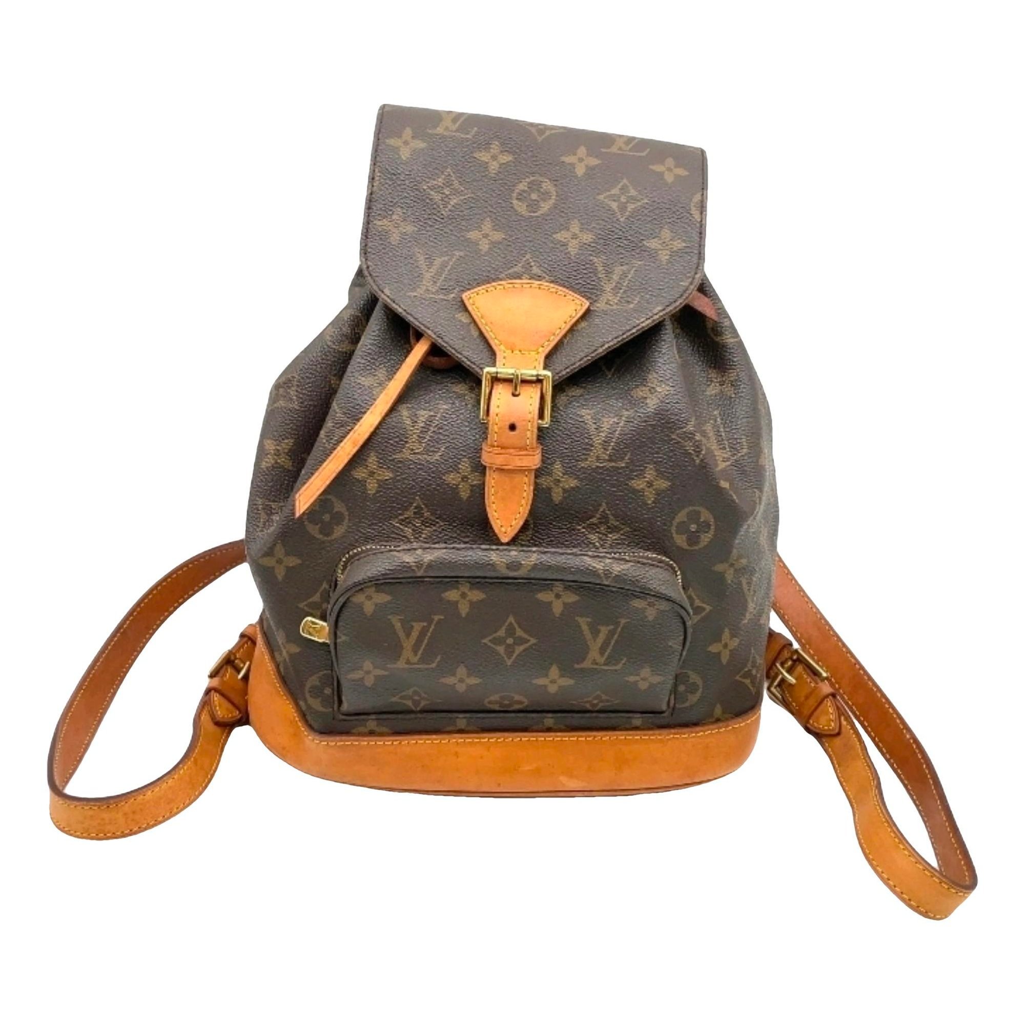 Montsouris Vintage leather backpack
