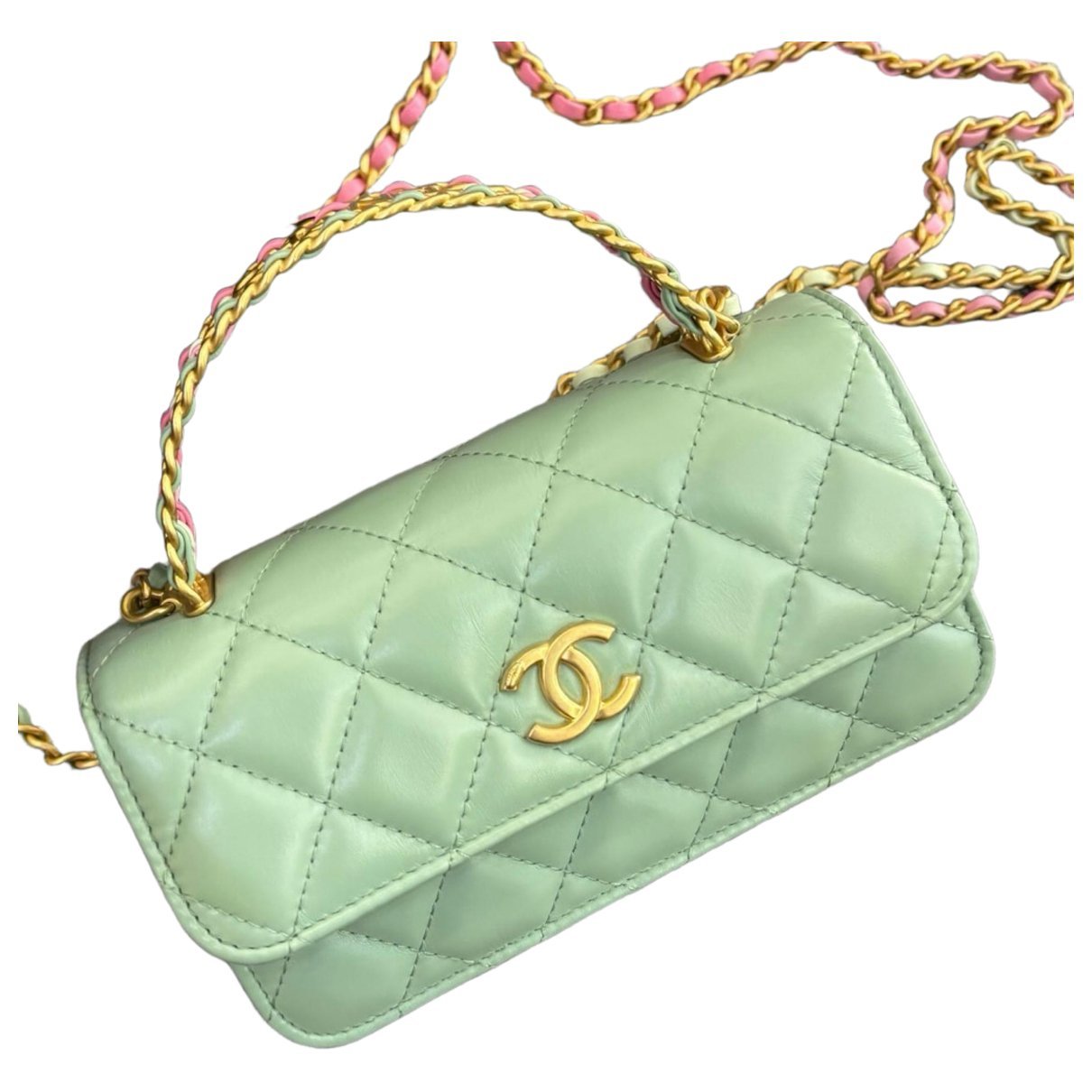 Wallet On Chain leather crossbody bag