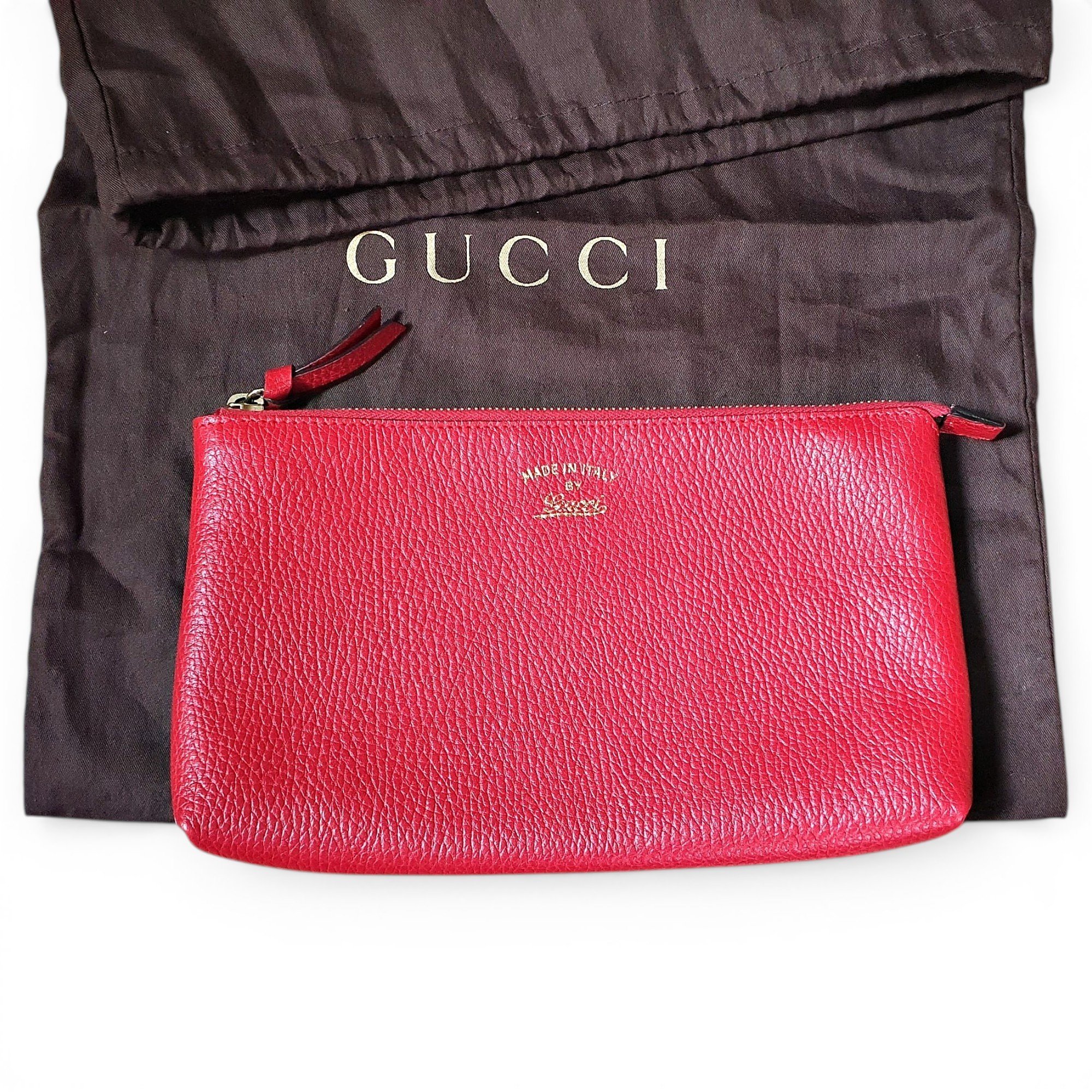 Leather clutch bag