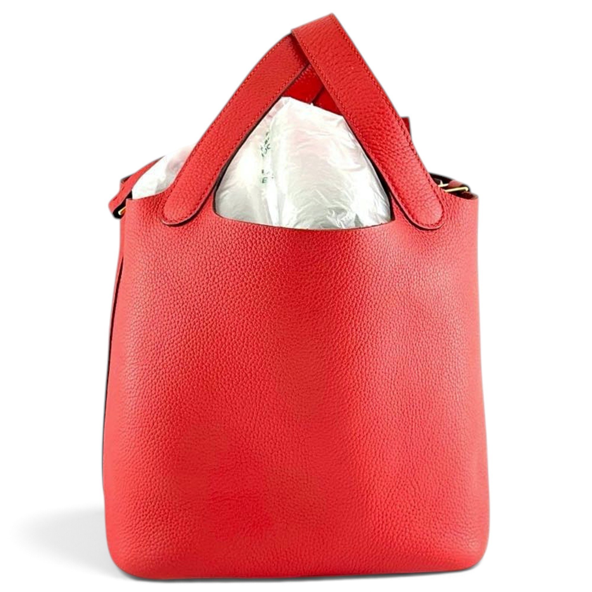 Picotin leather tote