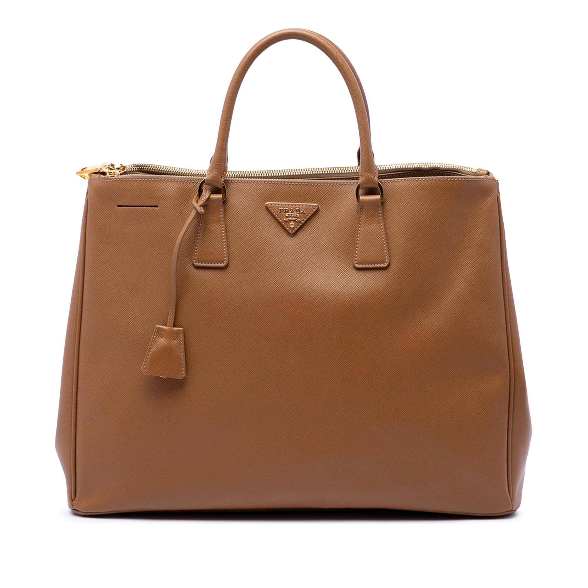 Double leather tote