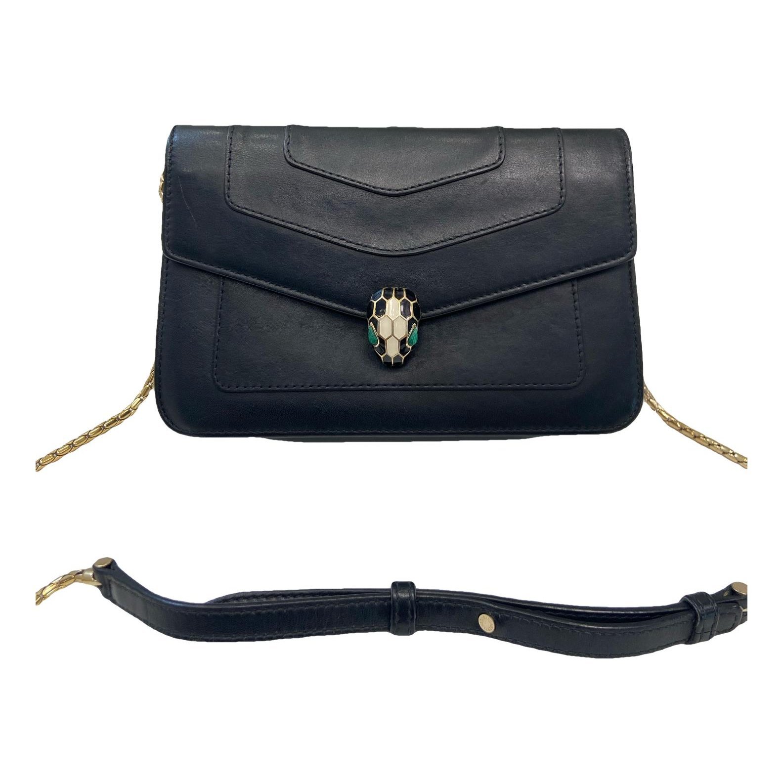 Serpenti leather handbag