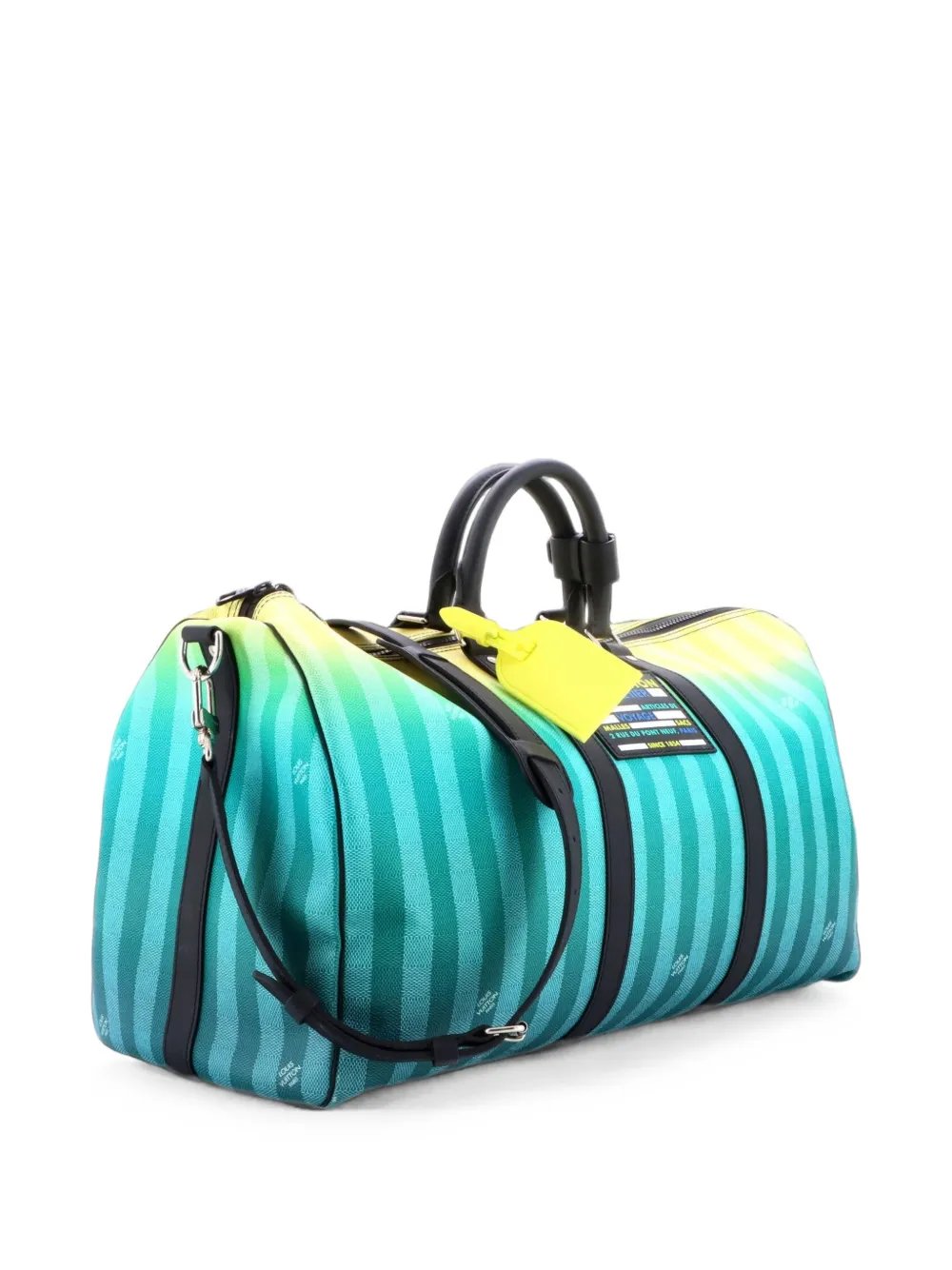 Keepall Bandouliere Bag Limited Edition Gradient Damier Stripes 50 travel bag