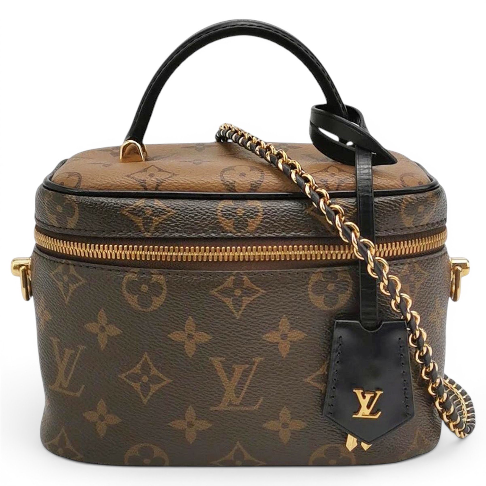 Vanity leather handbag