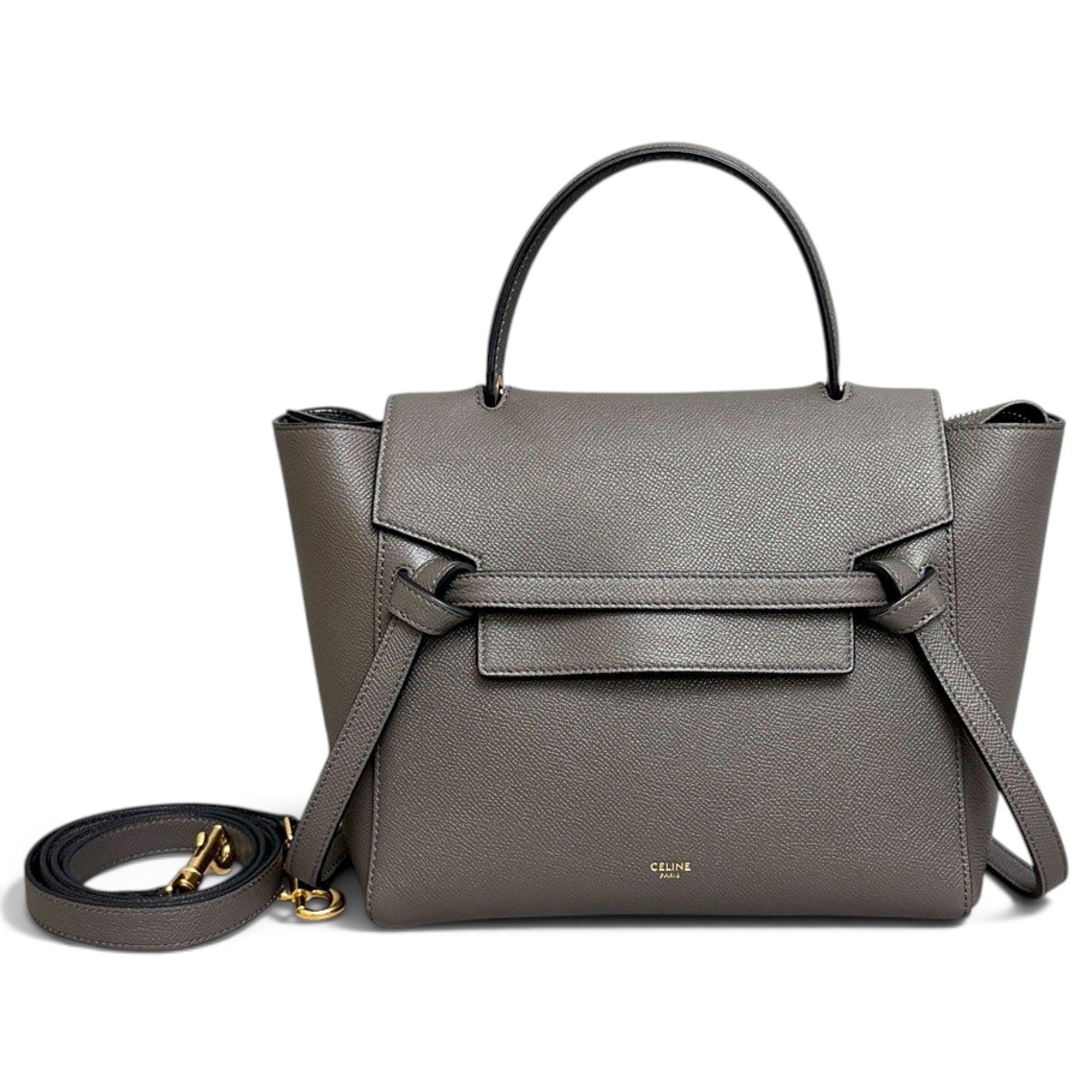Belt leather handbag