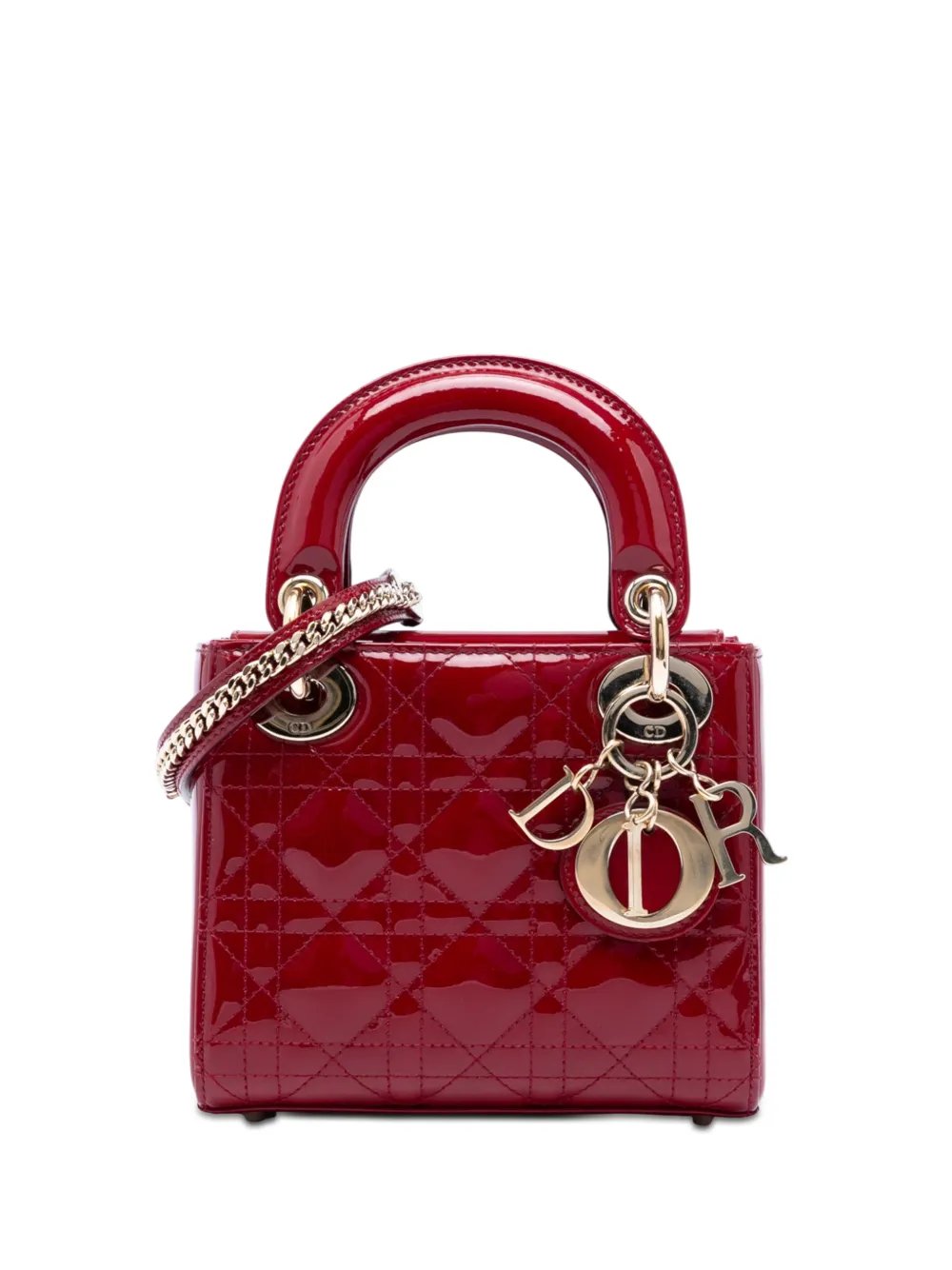 2019 Mini Patent Cannage Lady Dior satchel