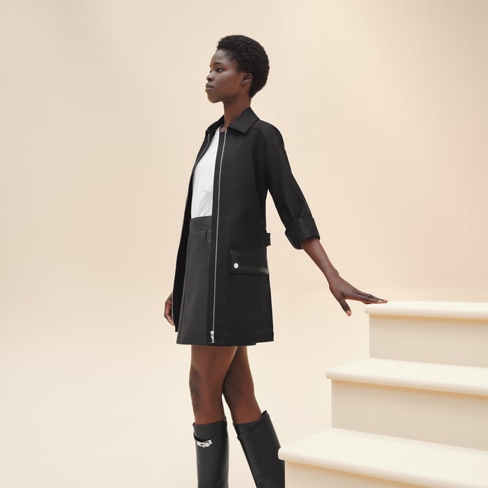 Noir Short Zipped Coat