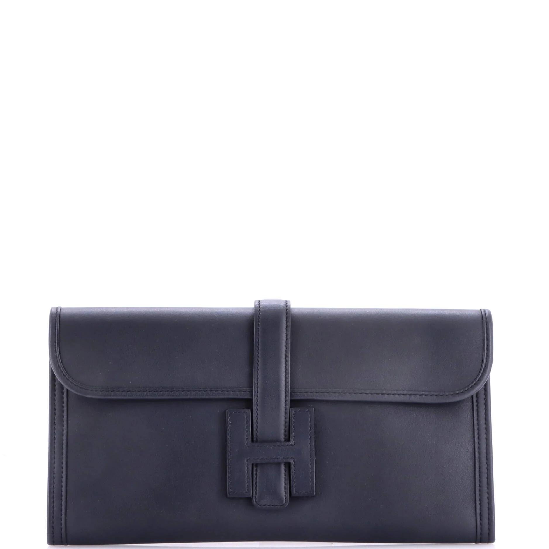 Leather clutch bag