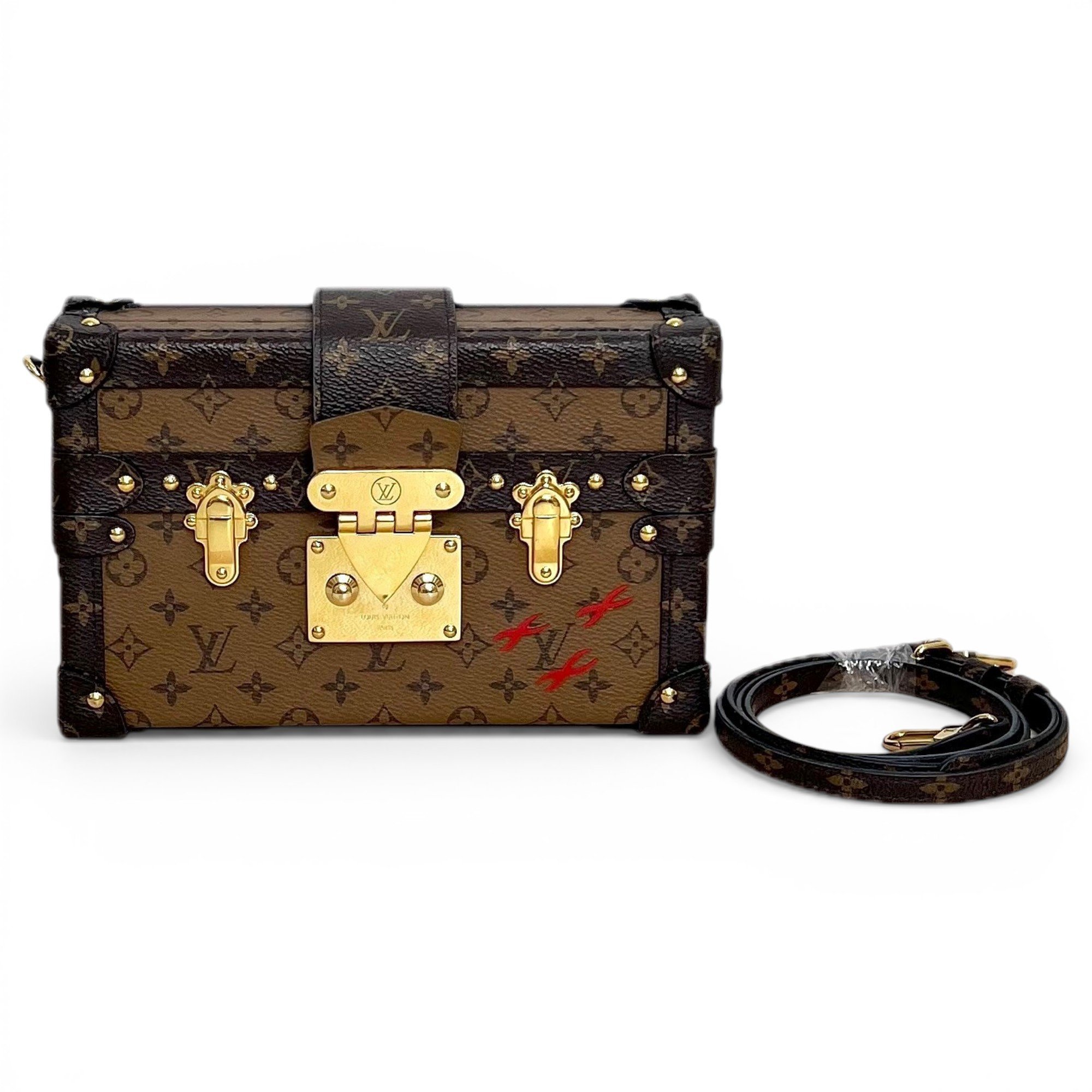 Petite Malle leather handbag