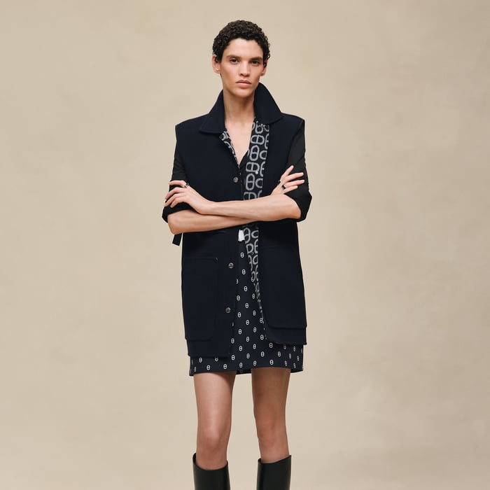 Bleu Marine "Chaine d'Ancre" Short Vest