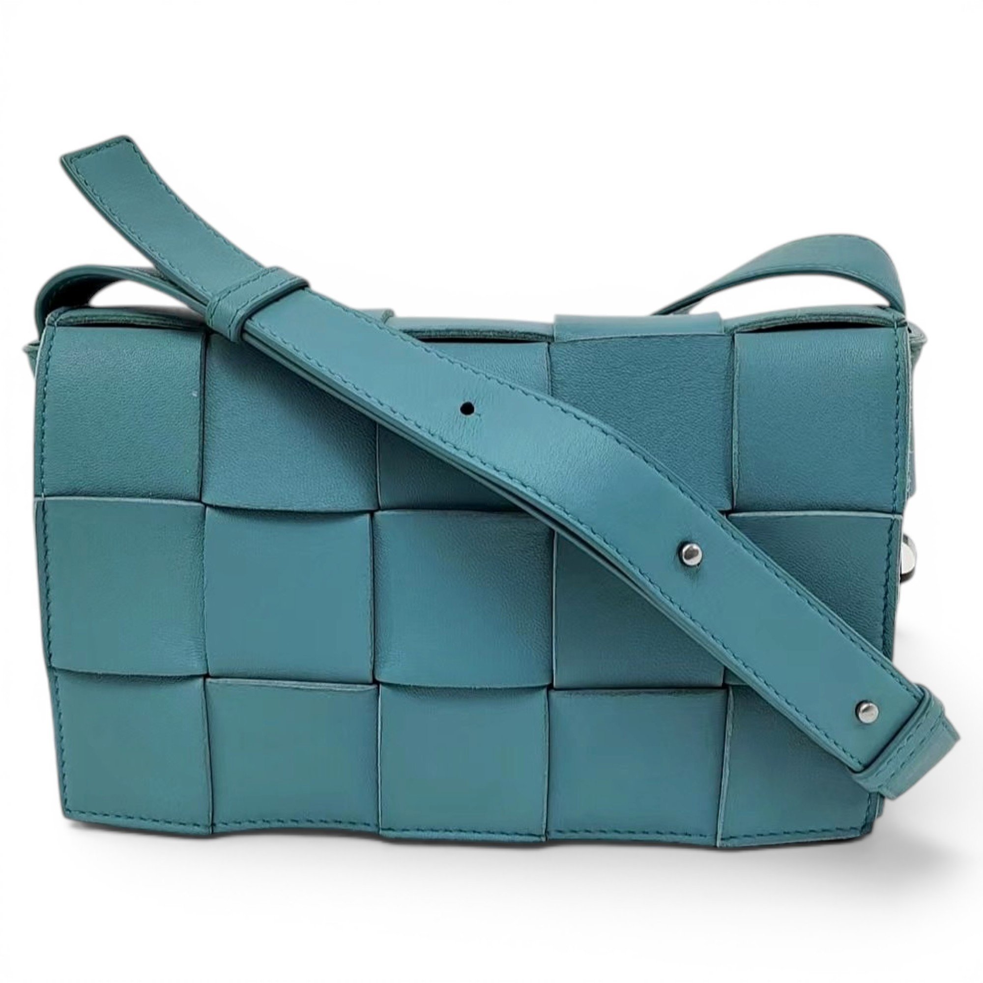 Cassette leather handbag