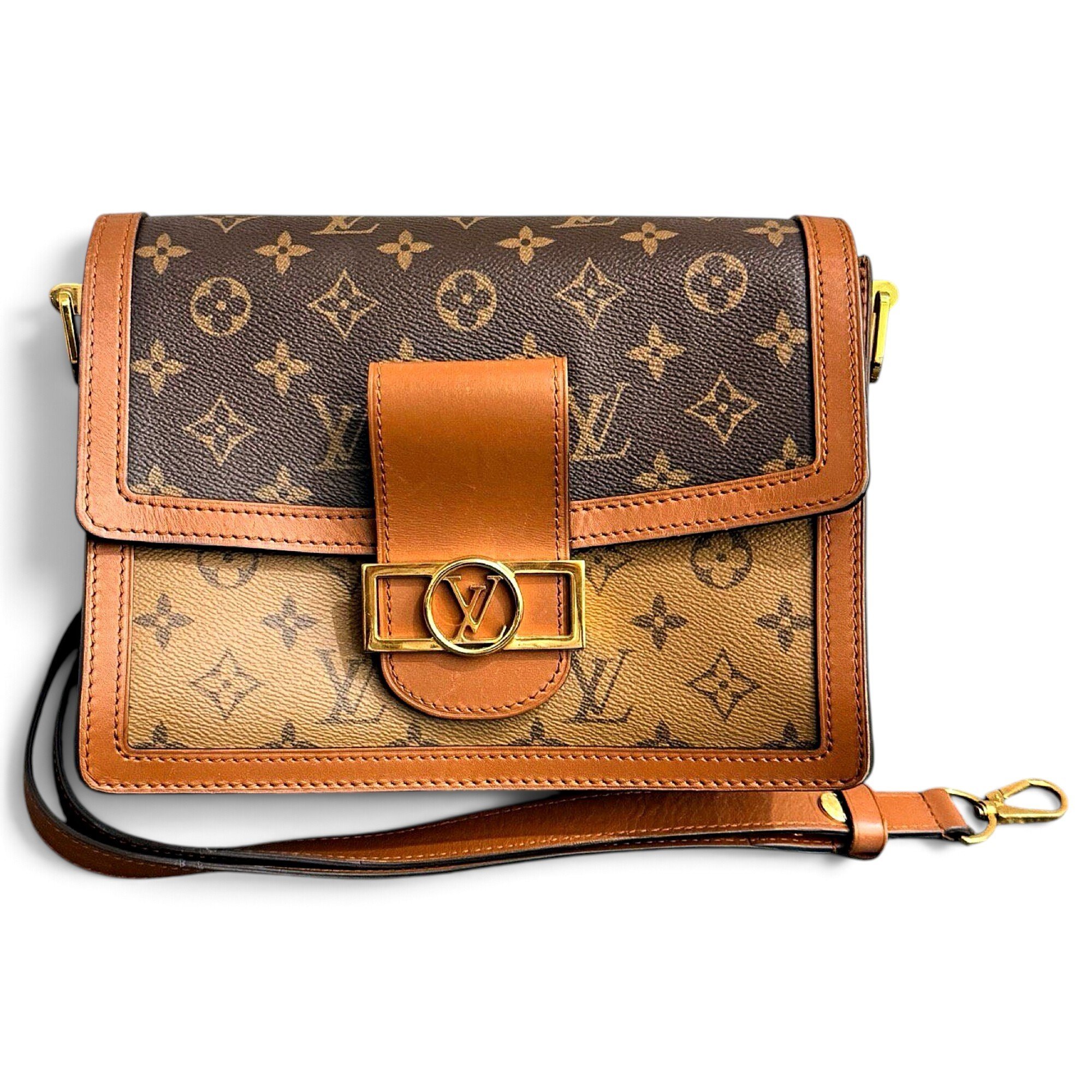Dauphine leather crossbody bag