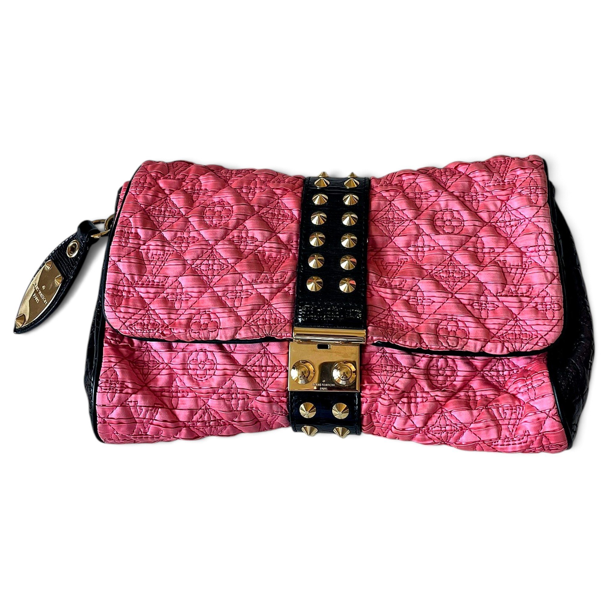 Coquette silk clutch bag