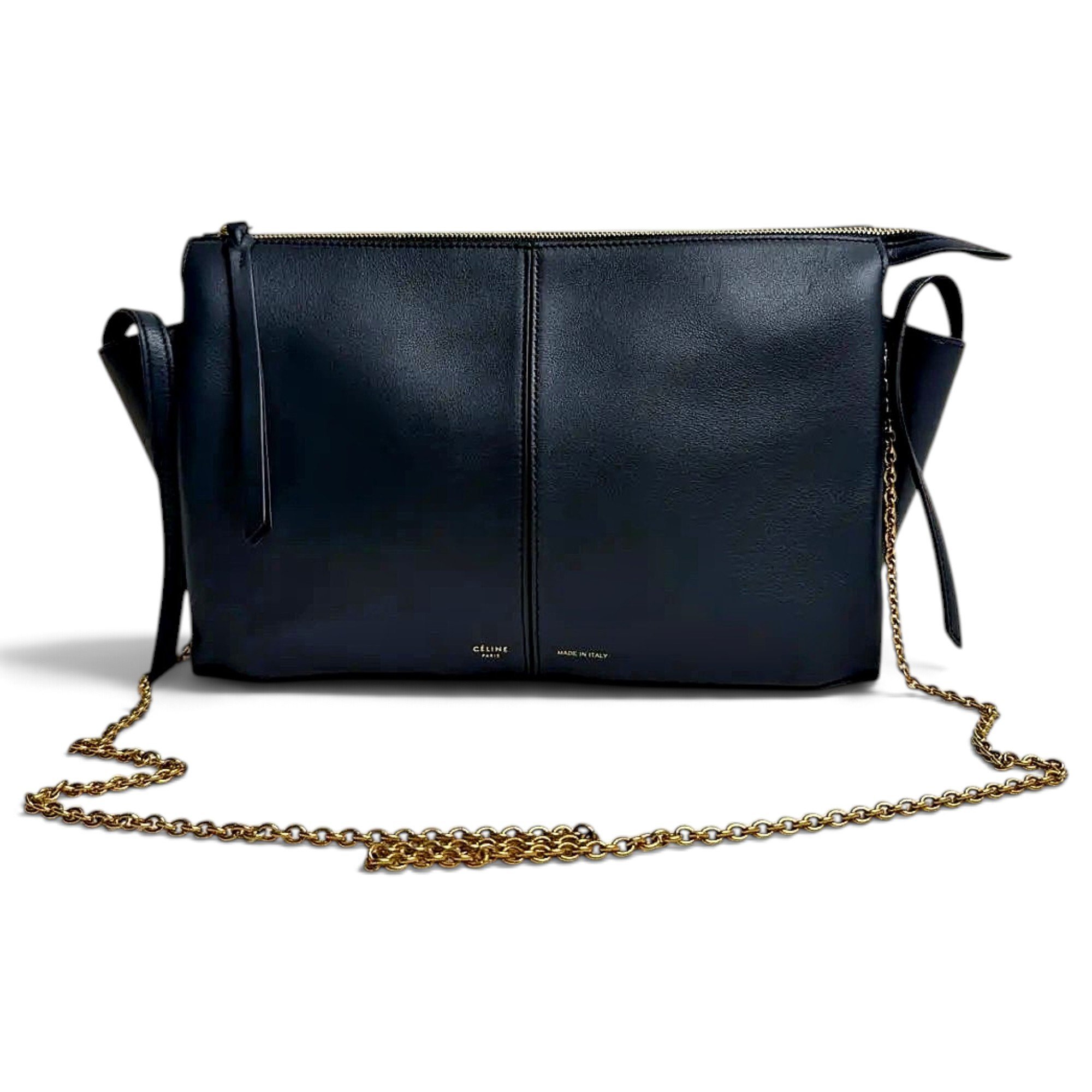 Tri-Fold leather crossbody bag