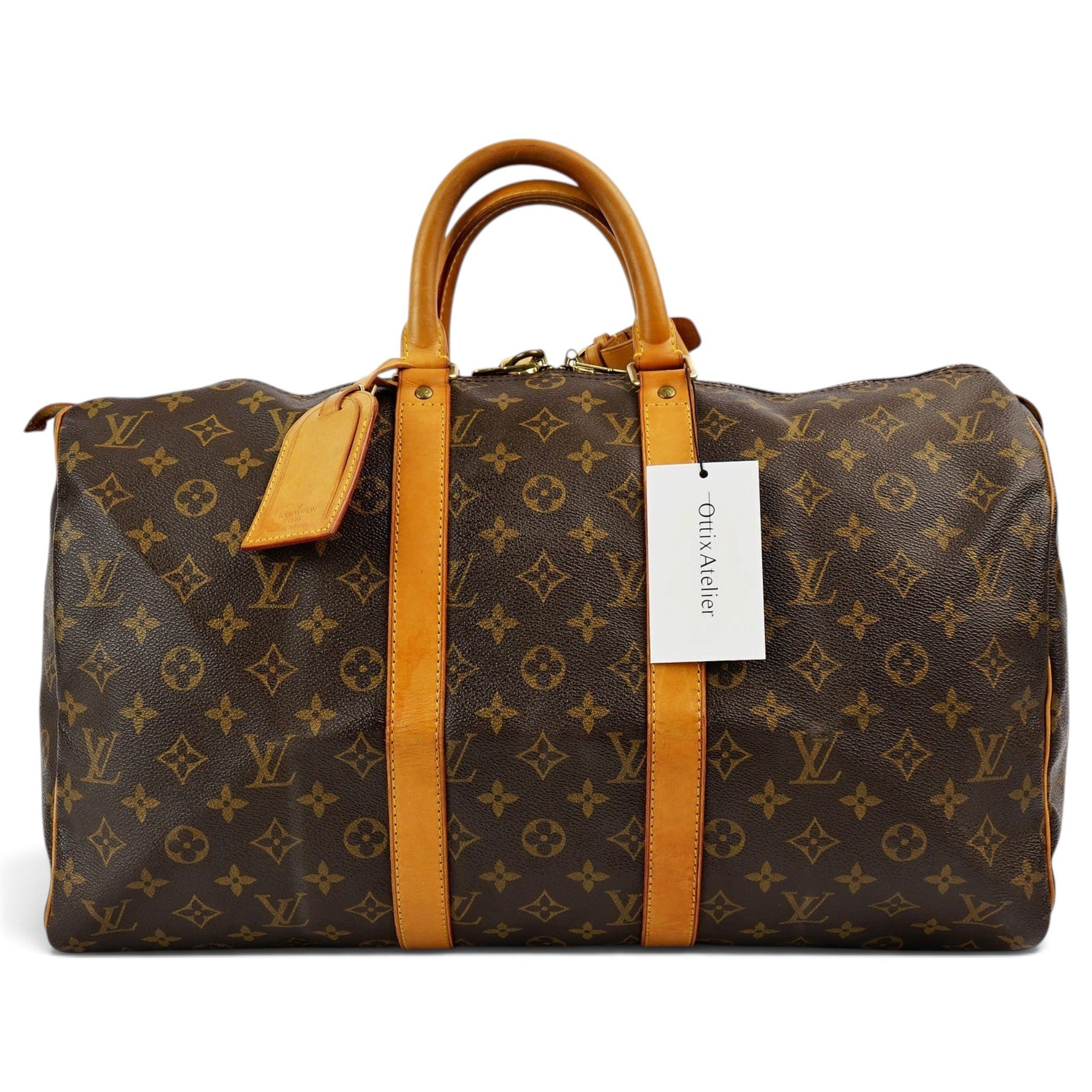 Keepall leather travel bag