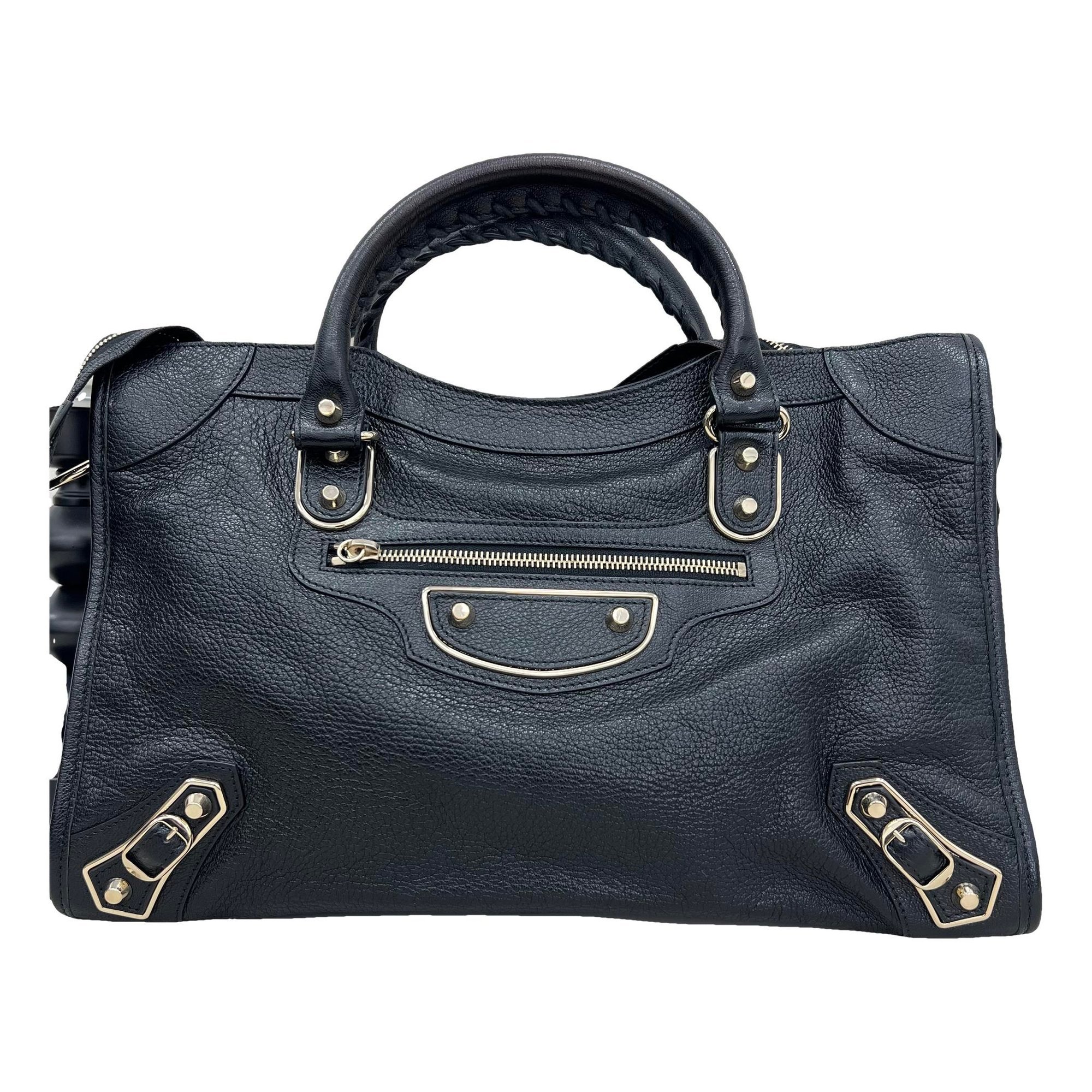 City leather handbag