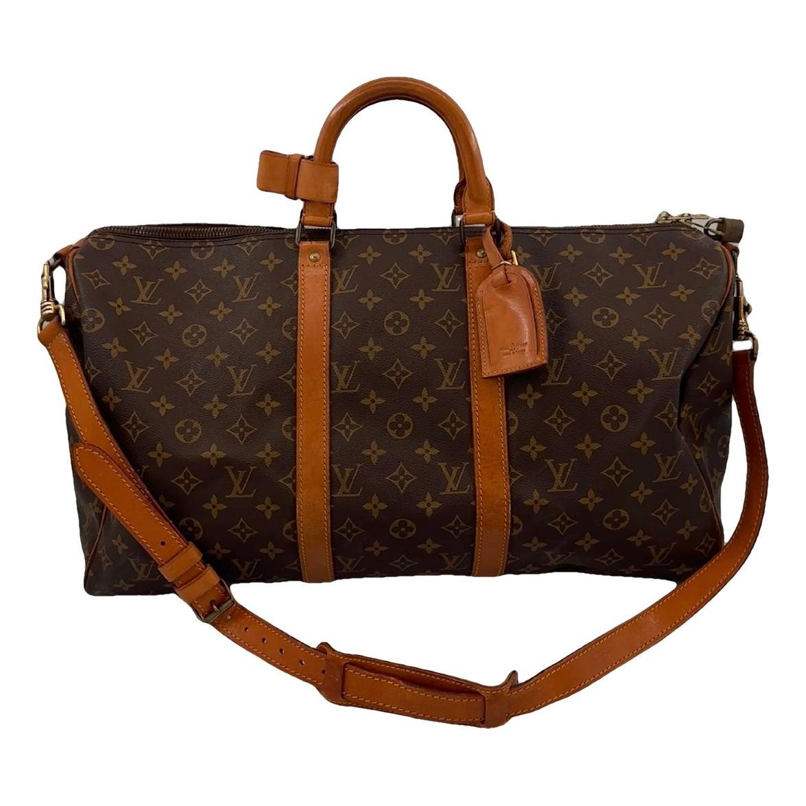 Keepall leather travel bag