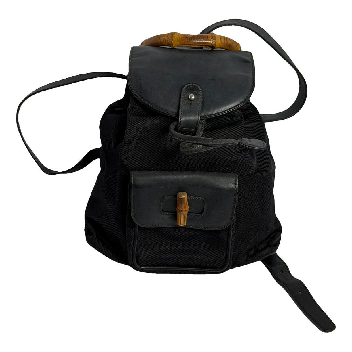 Vintage Bamboo leather backpack