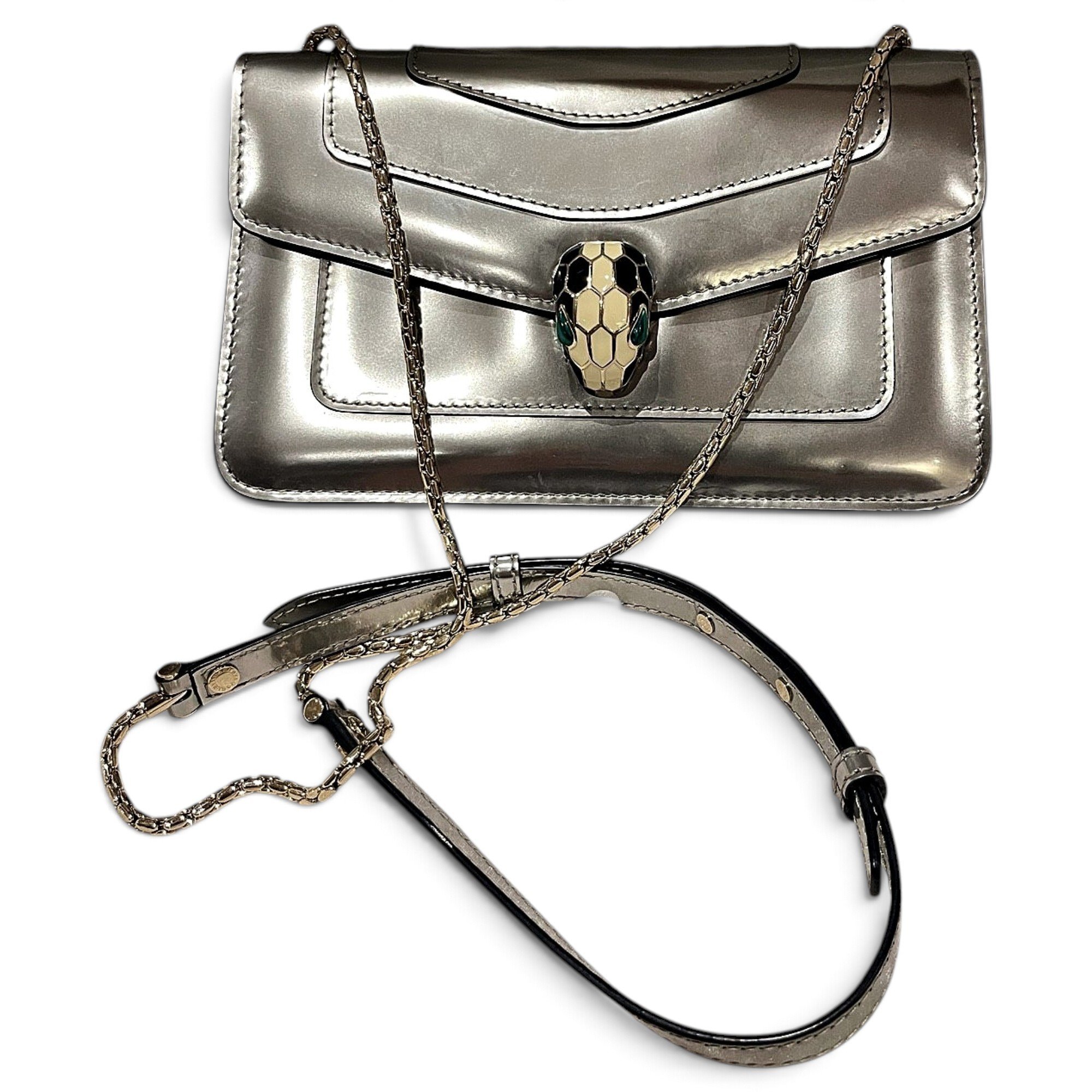 Serpenti leather handbag