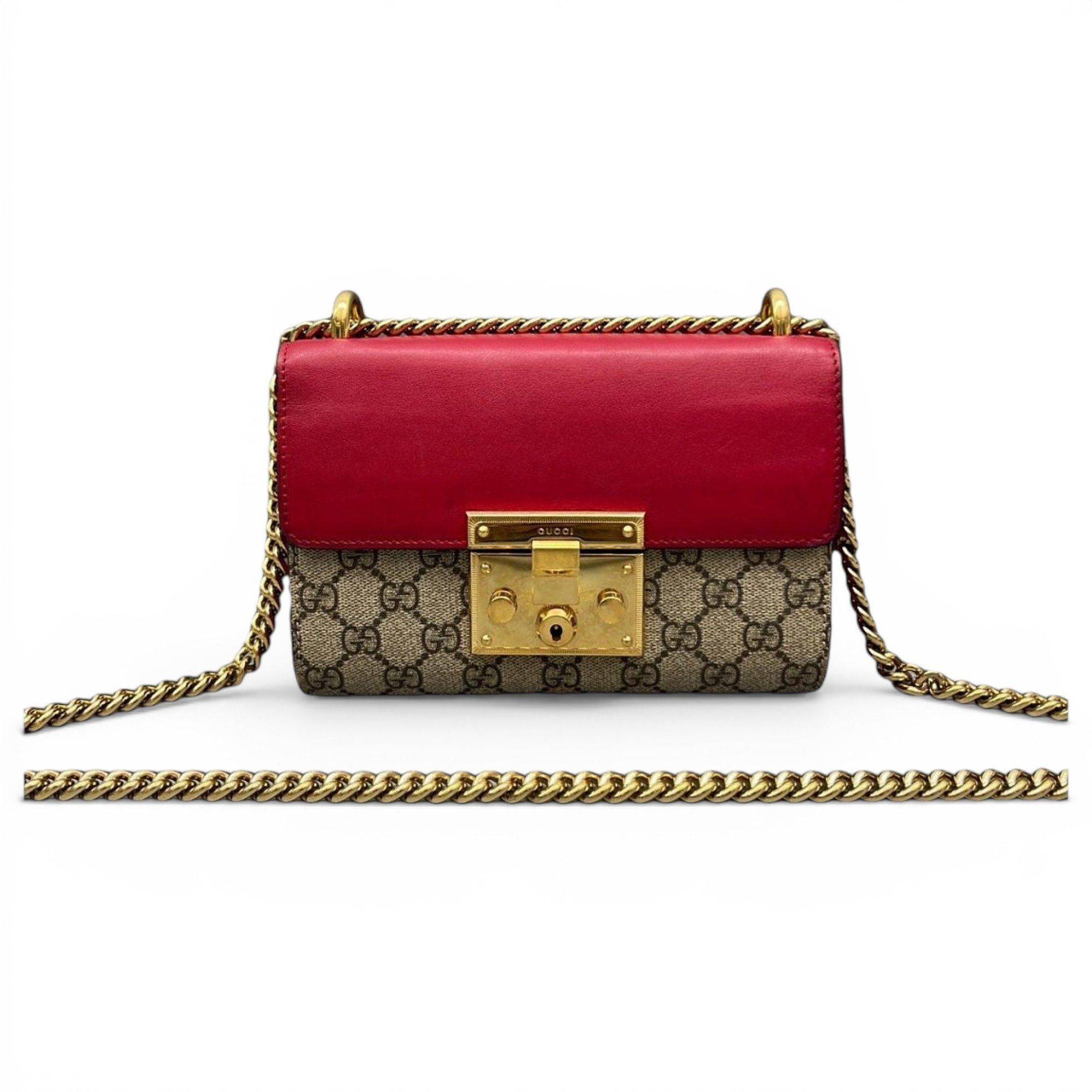 Padlock leather handbag