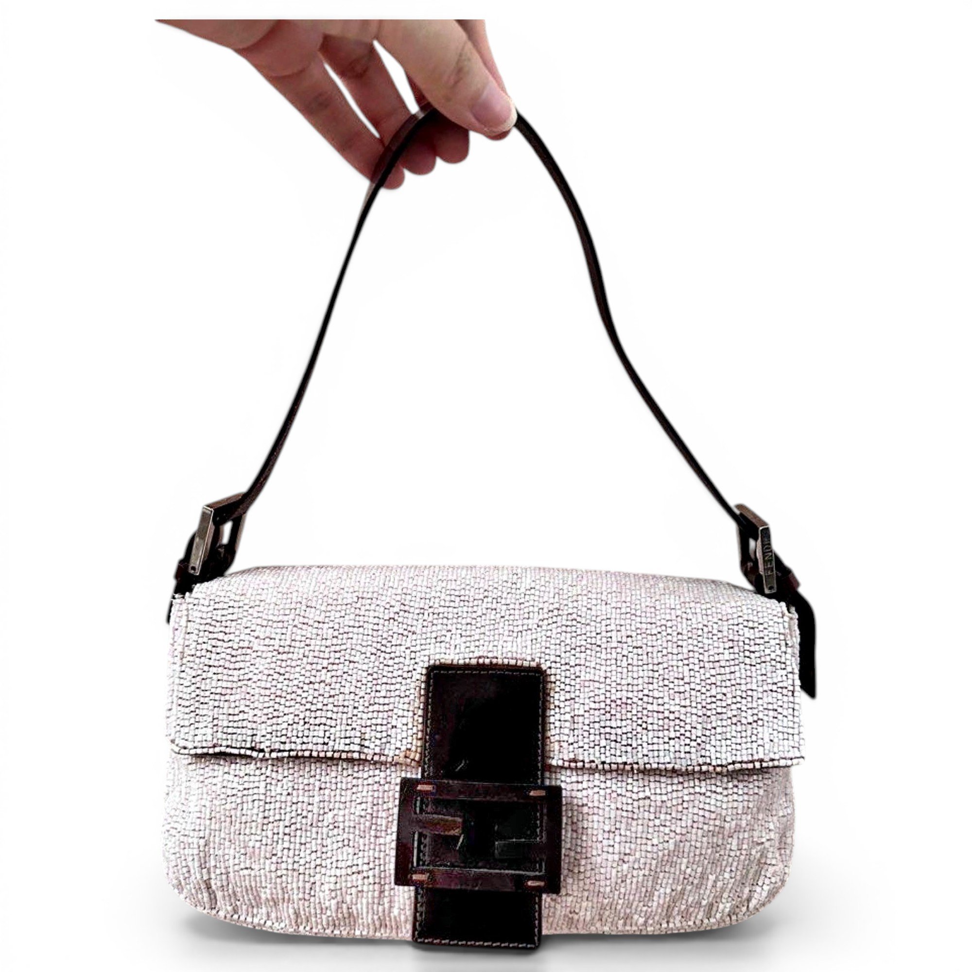 Baguette glitter handbag