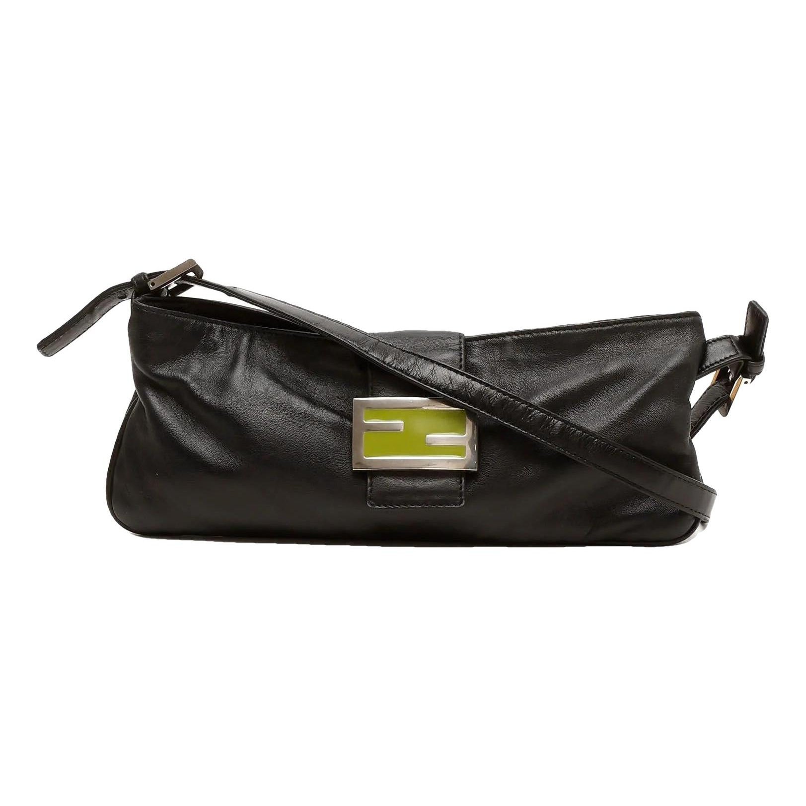 Baguette leather handbag