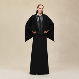 Embroidered cape jacket