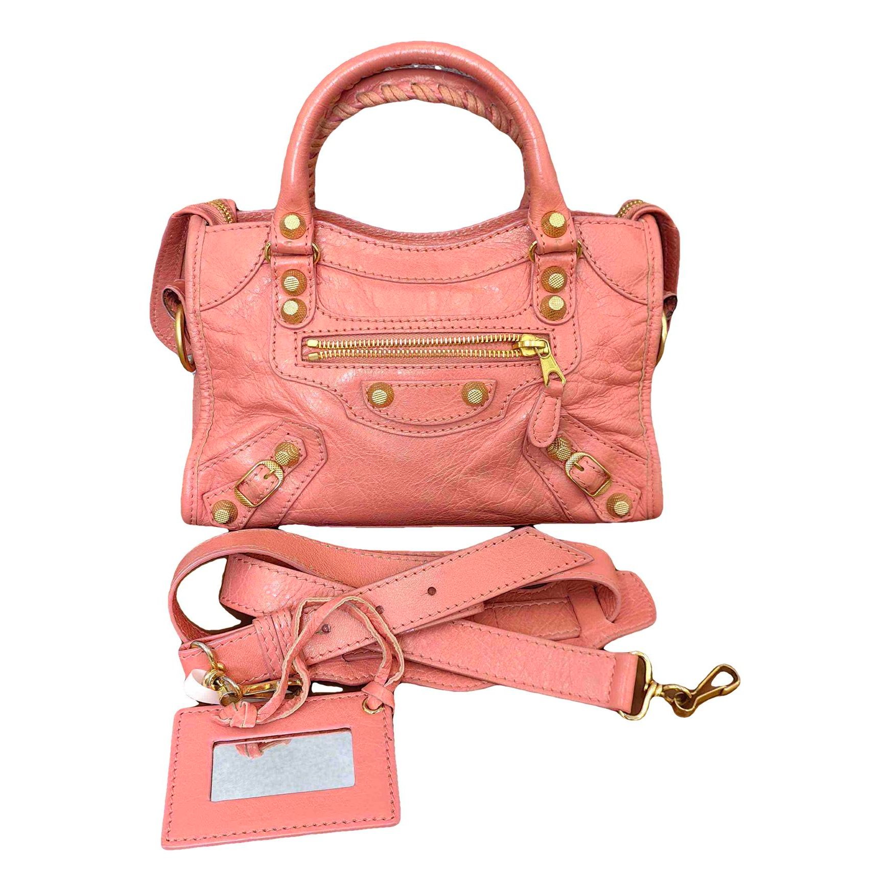 City leather handbag