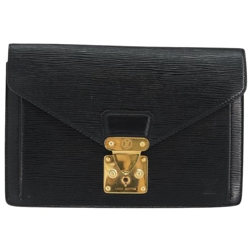 Leather clutch bag
