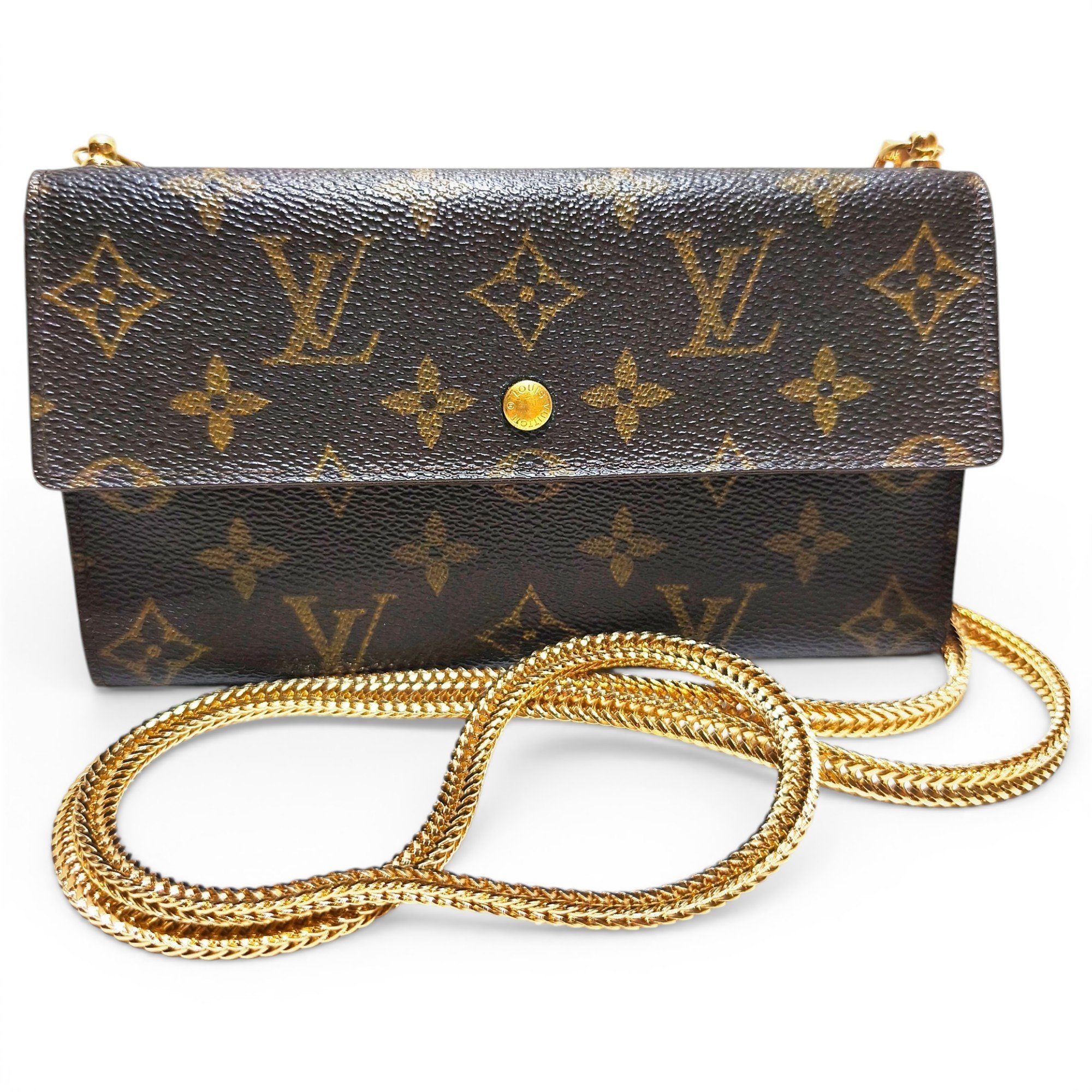 Leather clutch bag